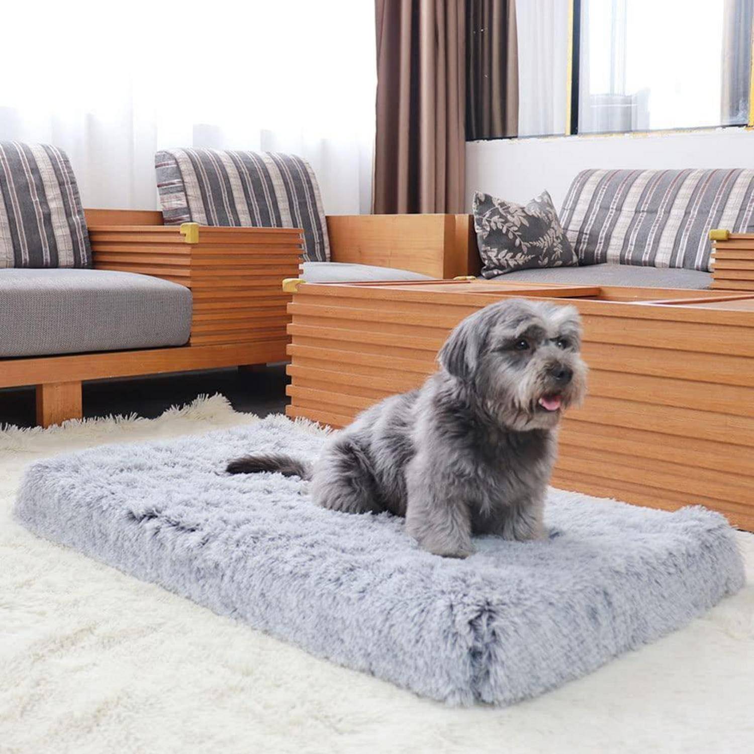 Hundebett mit Memory Foam 100x60cm Rosa
