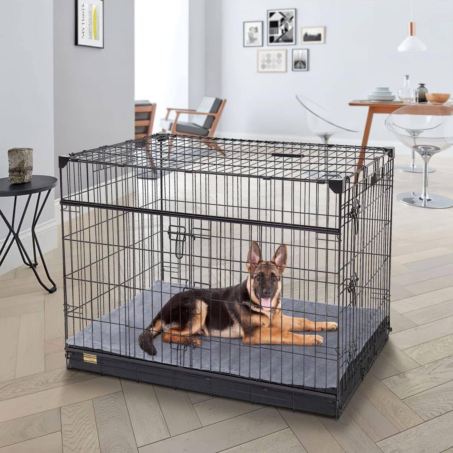 BingoPaw Orthopädisches Hundebett XL 105x70x10cm Grau abnehmbarer Bezug
