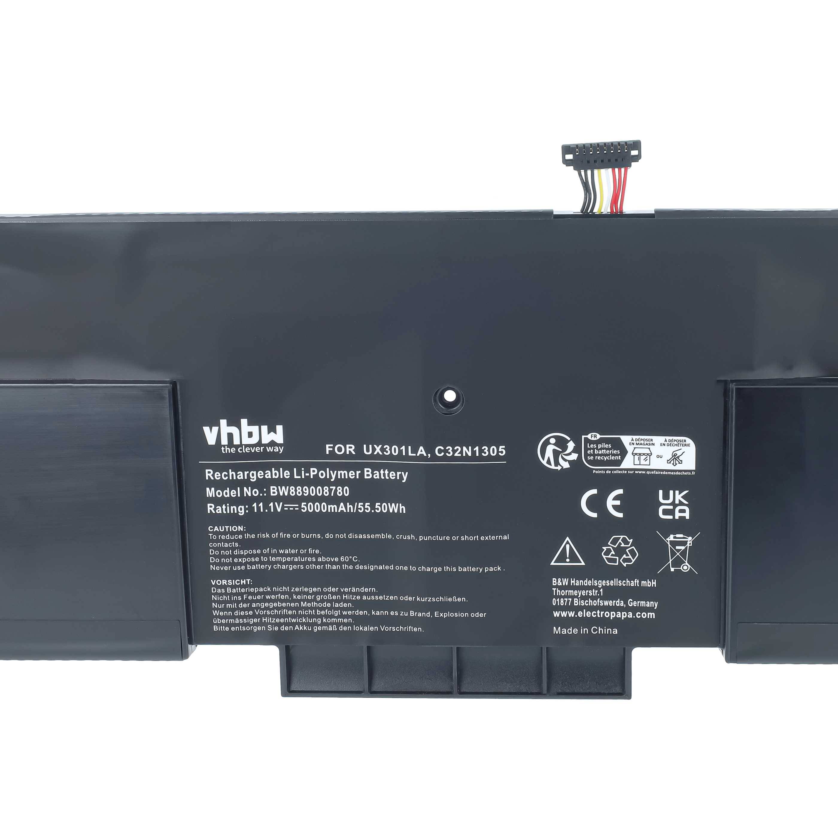 Wiederaufladbare Laptop-Li-Polymer-Batterie mit der Bezeichnung „vhbw