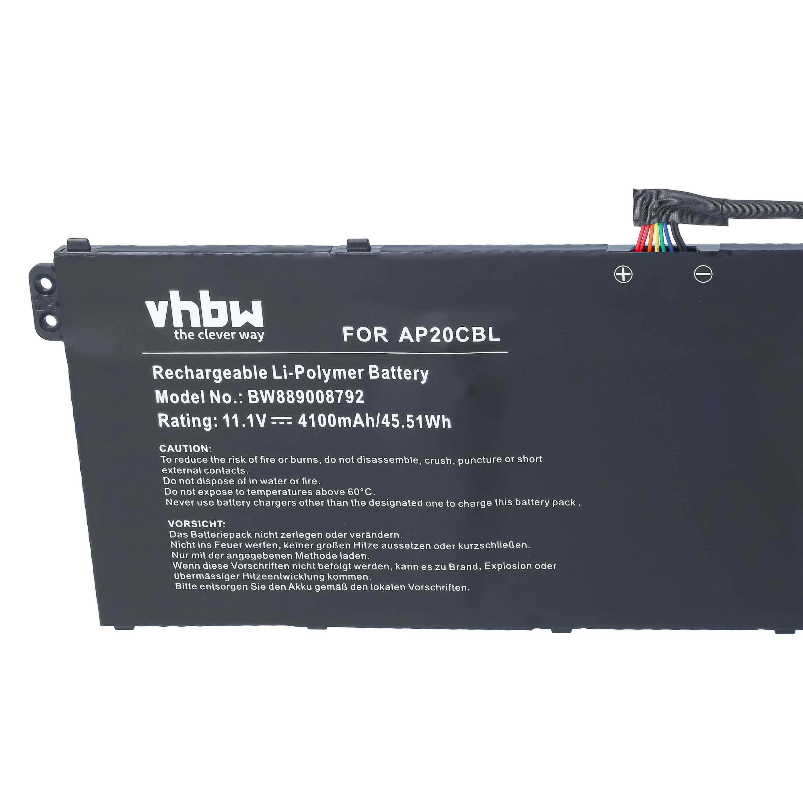Schwarzes wiederaufladbares Li-Polymer-Akkupaket mit der Bezeichnung „vhbw
