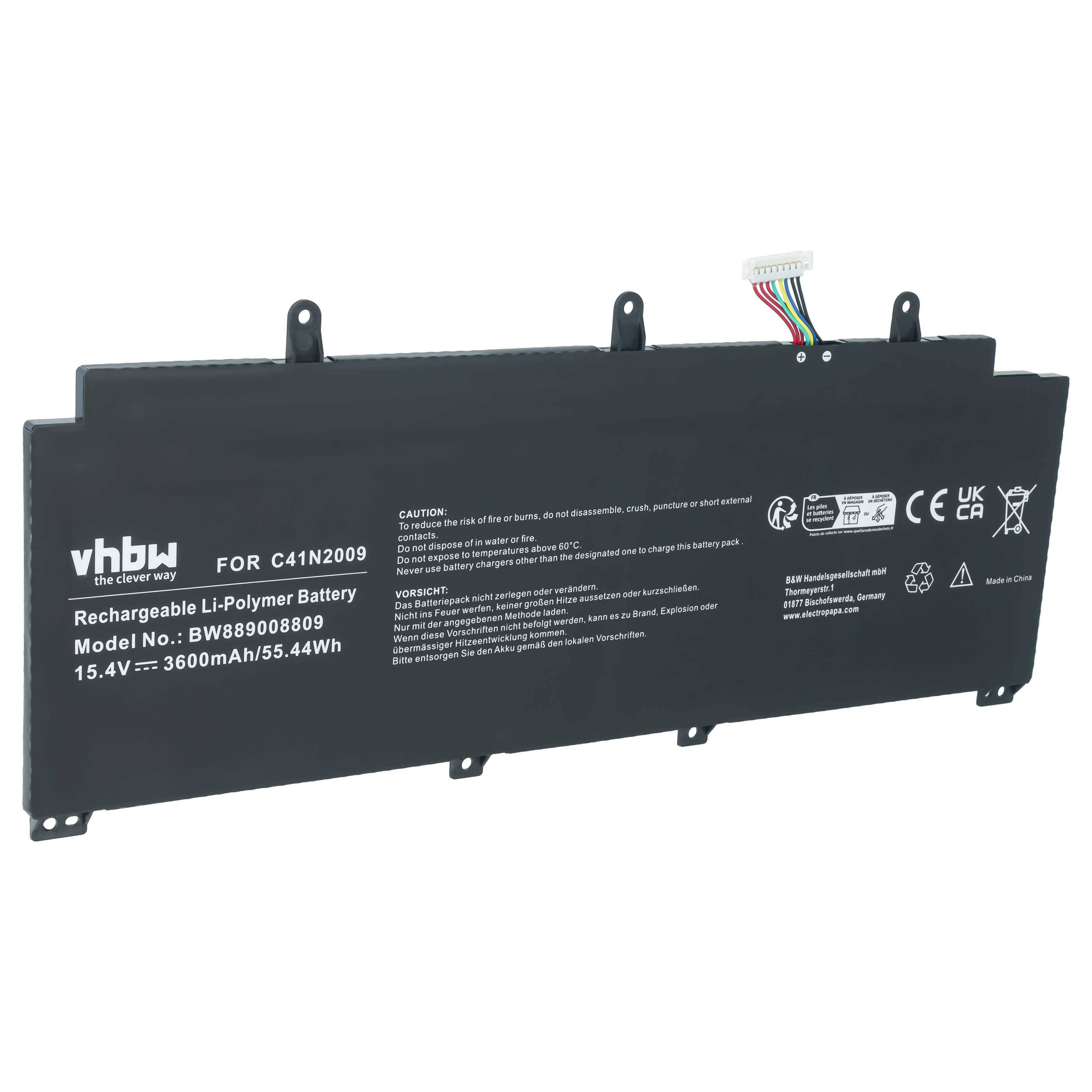 Schwarze aufladbare Li-Polymer-Laptop-Batterie mit der Bezeichnung „vhb