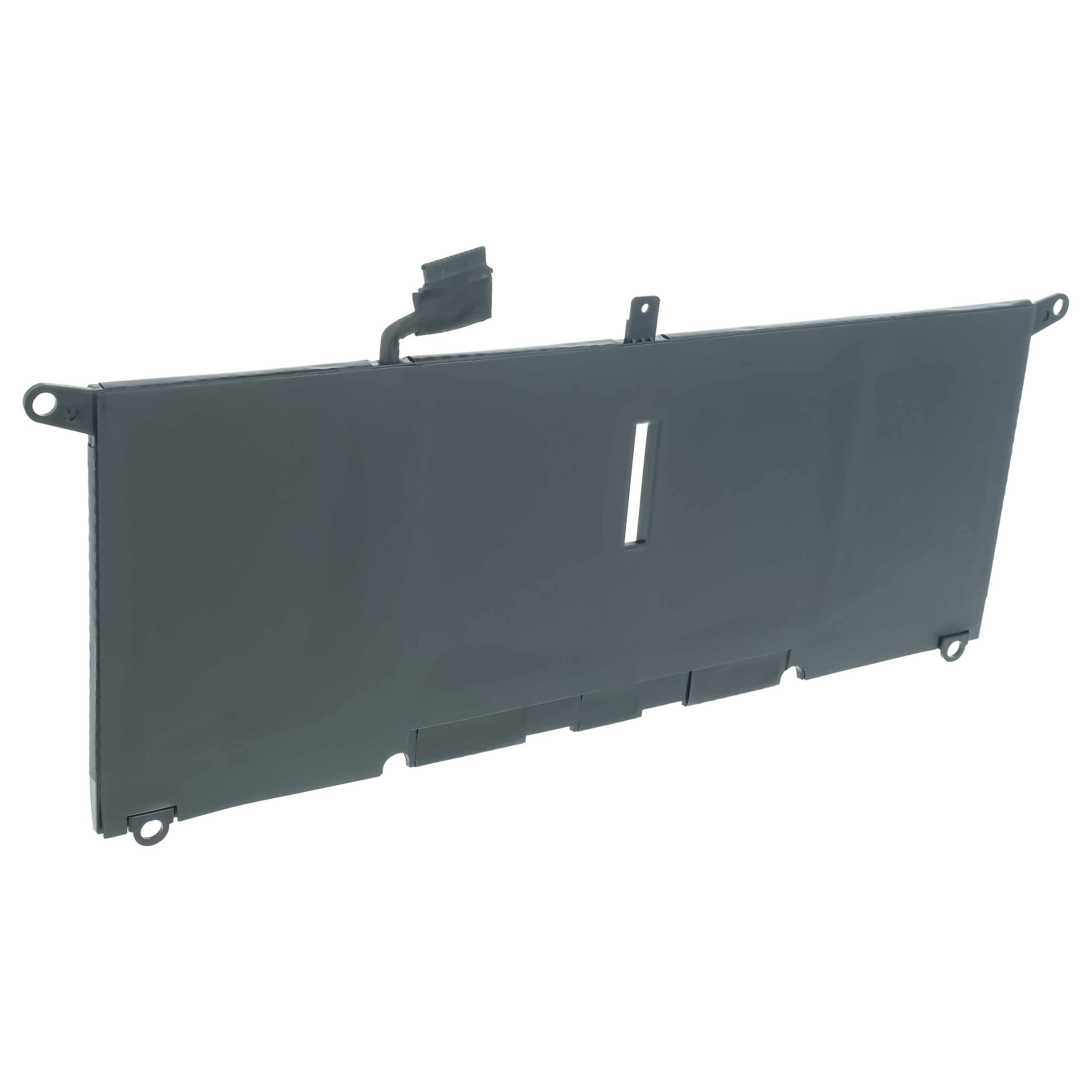Graues rechteckiges Kunststoff-Automobilpanel mit Befestigungslaschen und einem schmalen zentralen Schlitz, gezeigt auf weißem Hintergrund.
