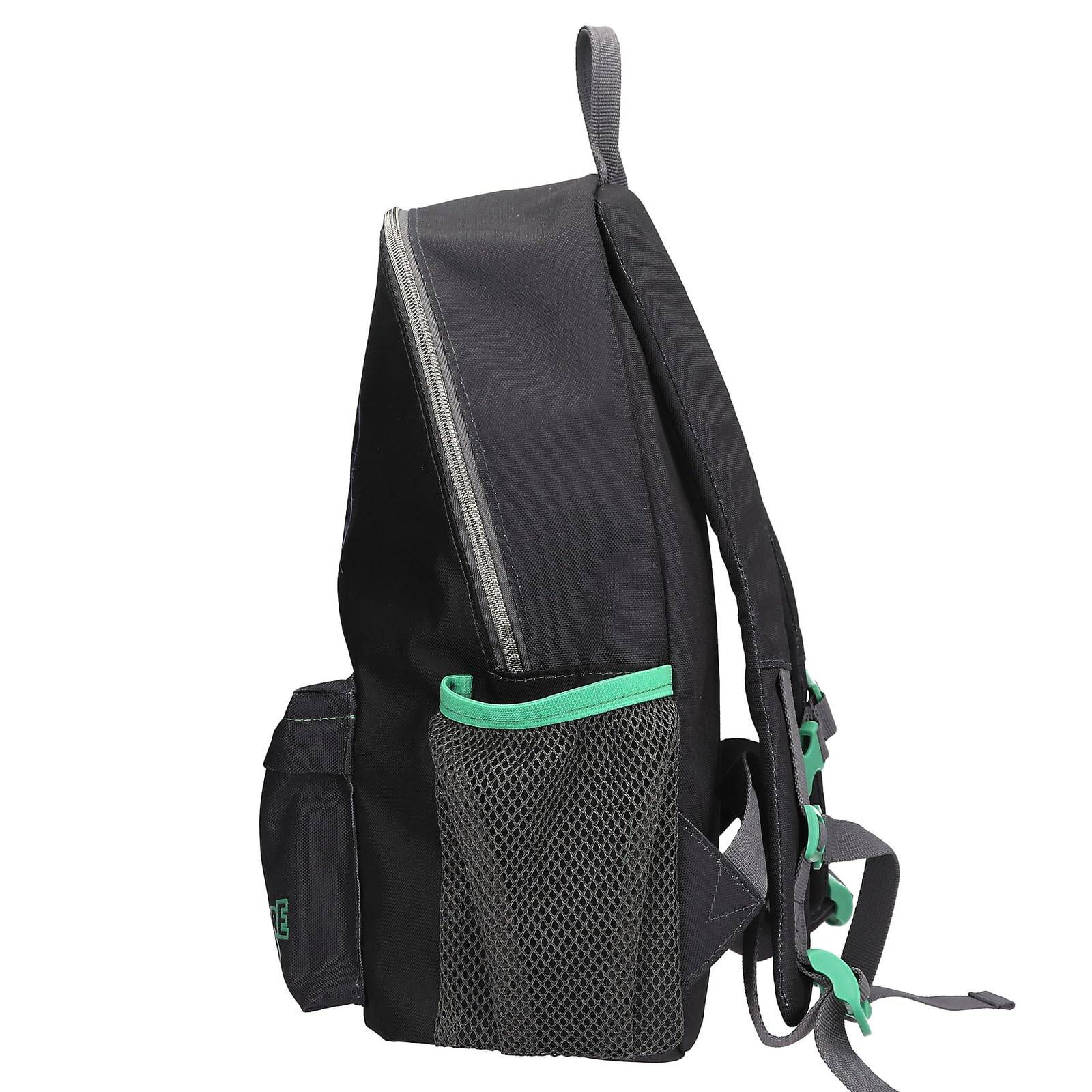 Depesche 13694 Adventure World Panther - Rucksack in Schwarz und Grün, mit Panther Motiv, Tasche mit verstellbaren Trägern