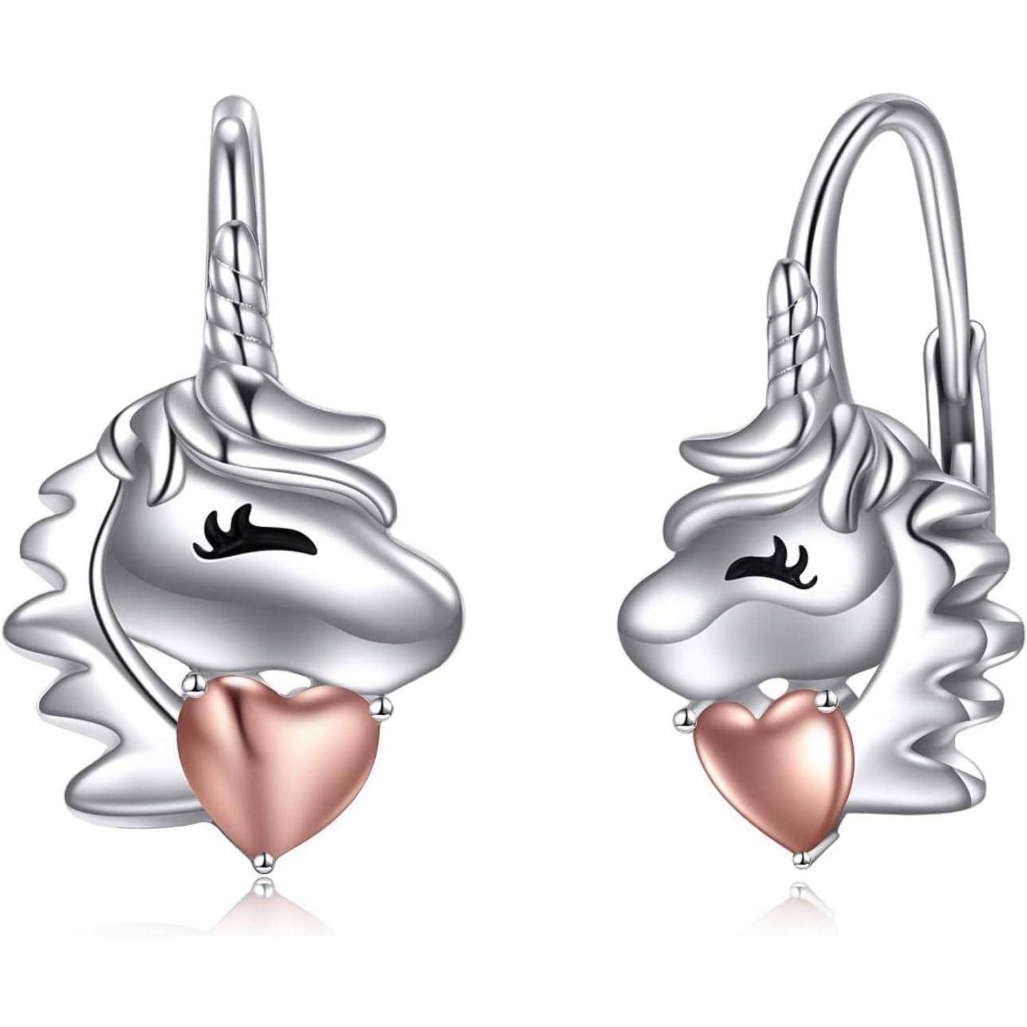 Ohrringe 925 Silber Leverback Faultier Axolotl Damen Einhorn