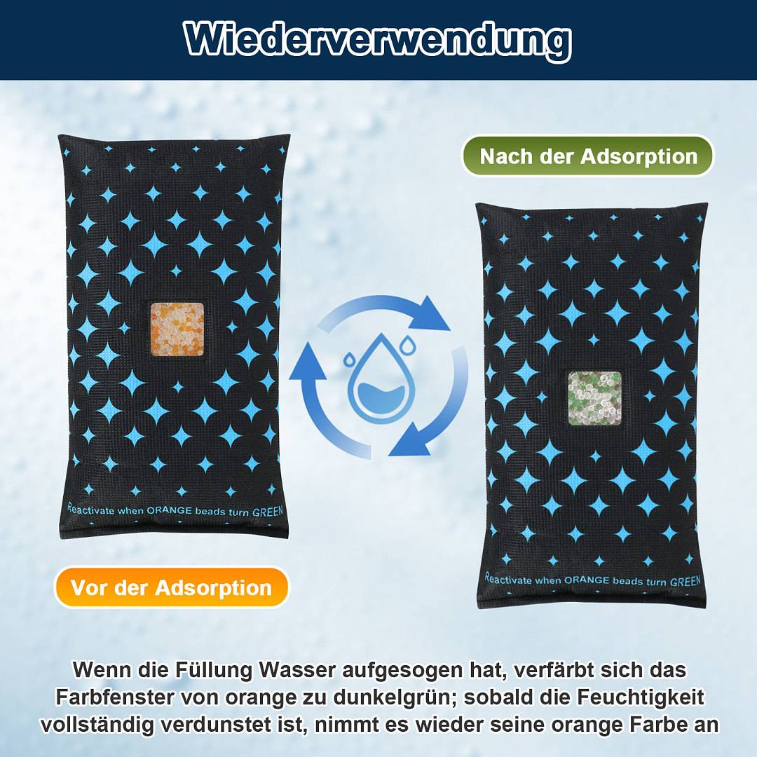 Luftentfeuchter Luftentfeuchter Auto 1200g X 2 wiederverwendbar mit Feuchtigkeitsanzeige