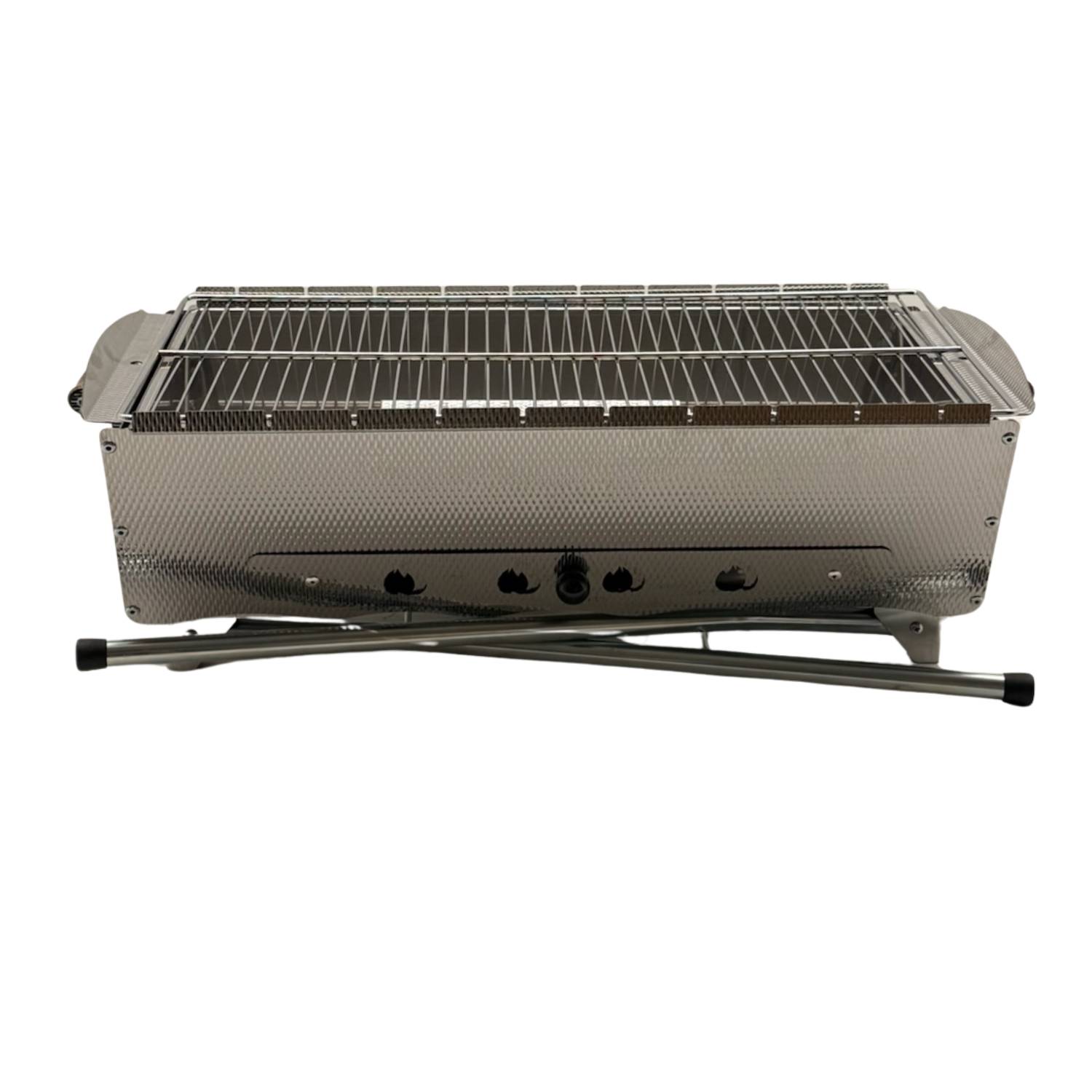 Mangal Alanya Edelstahl Schaschlik Grill mit Grillrost Ablage