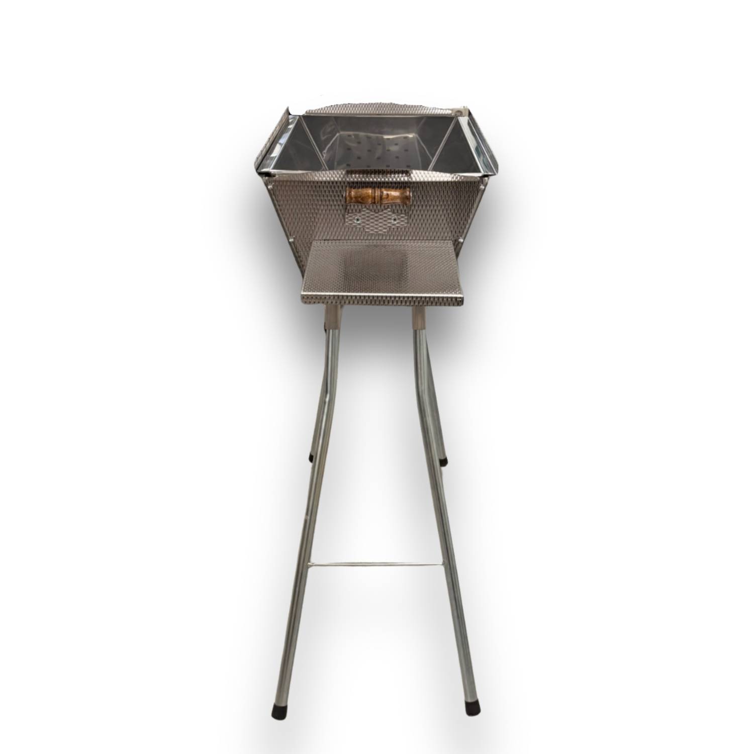 Mangal Alanya Edelstahl Schaschlik Grill mit Grillrost Ablage