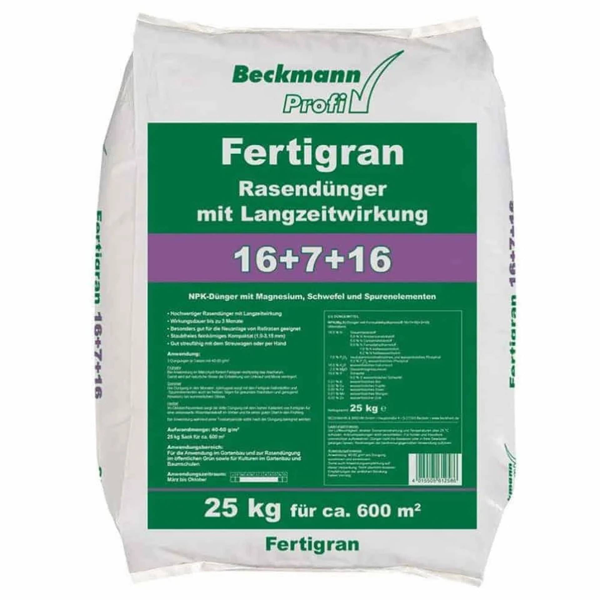 Rasendünger Langzeitwirkung 25kg Mineralisch NPK Dünger Rasen