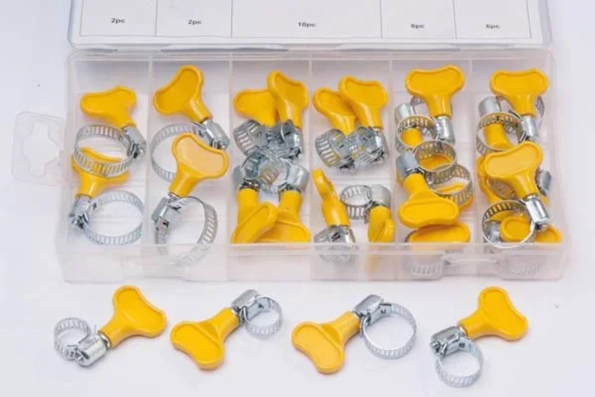 Griff Schlauchschellen 26-teiliges Set Edelstahl inkl. Box