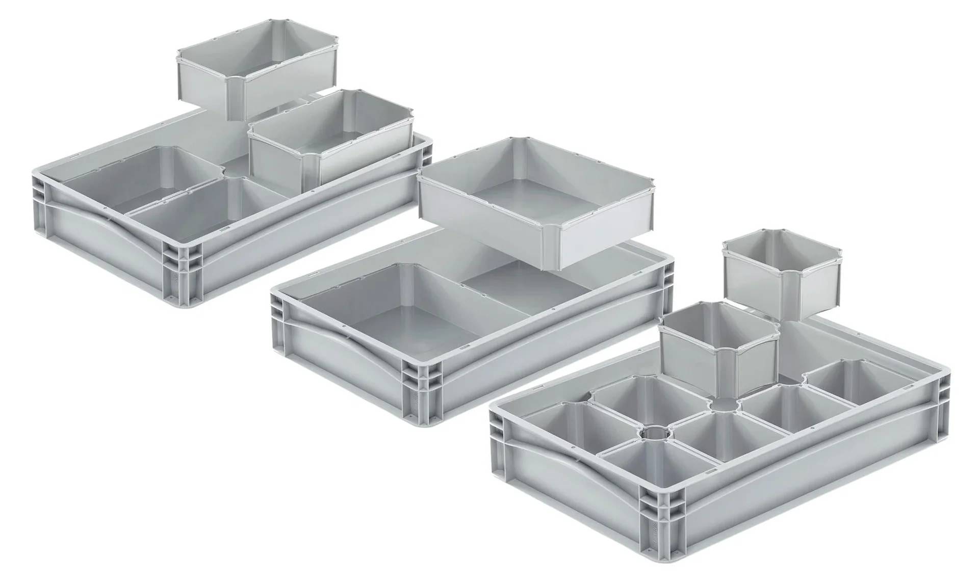 Eurobox Einsatzkasten grau 1/8
