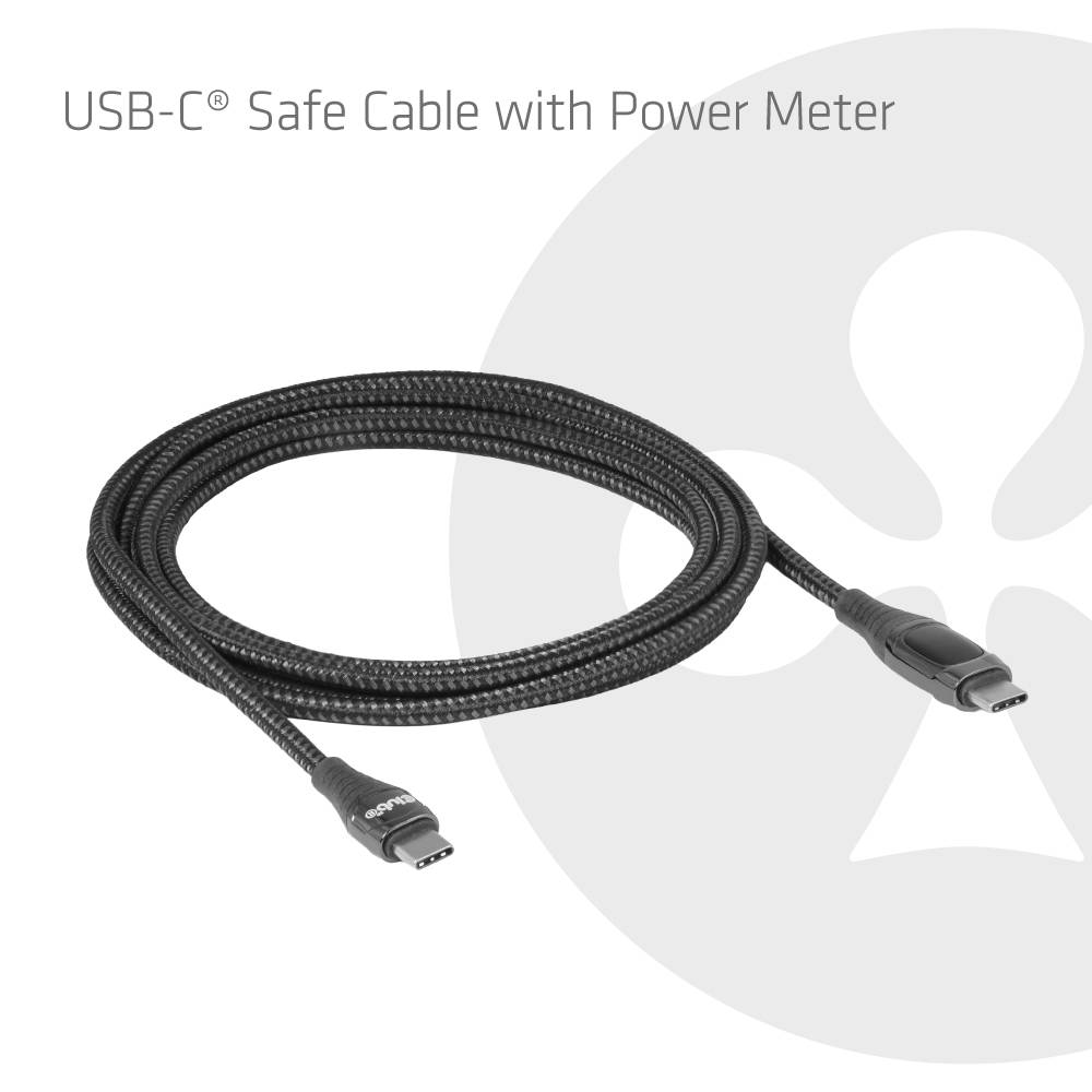 Club3D USB-C Sicherheitsladekabel 240W 2m Lade-Display