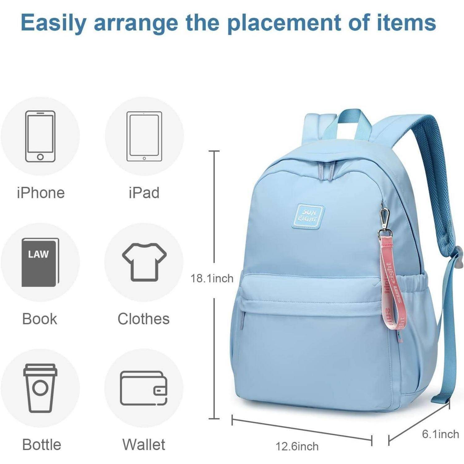 SUN EIGHT Schulrucksack 30L wasserabweisend Blau