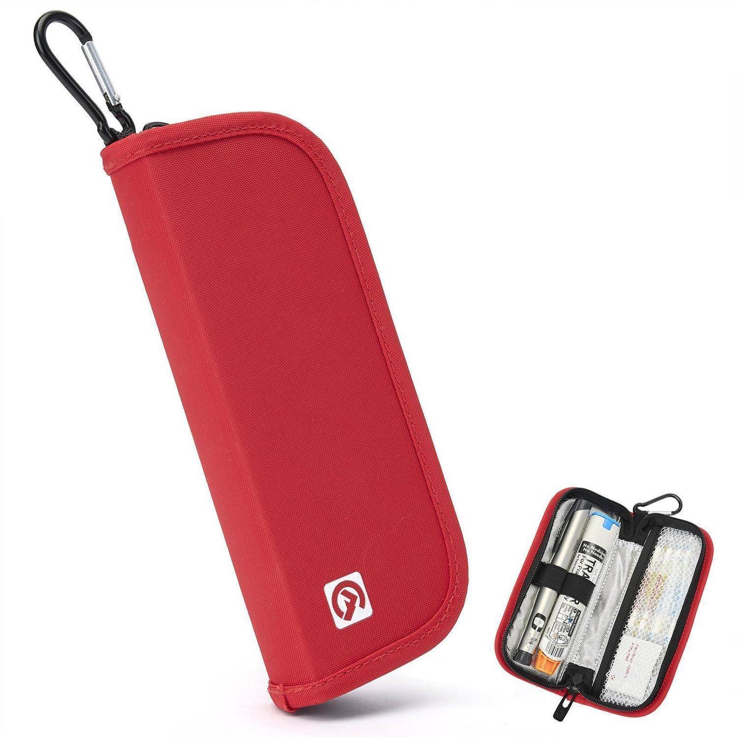 ALLCAMP Medikamententasche Rot mit Karabiner