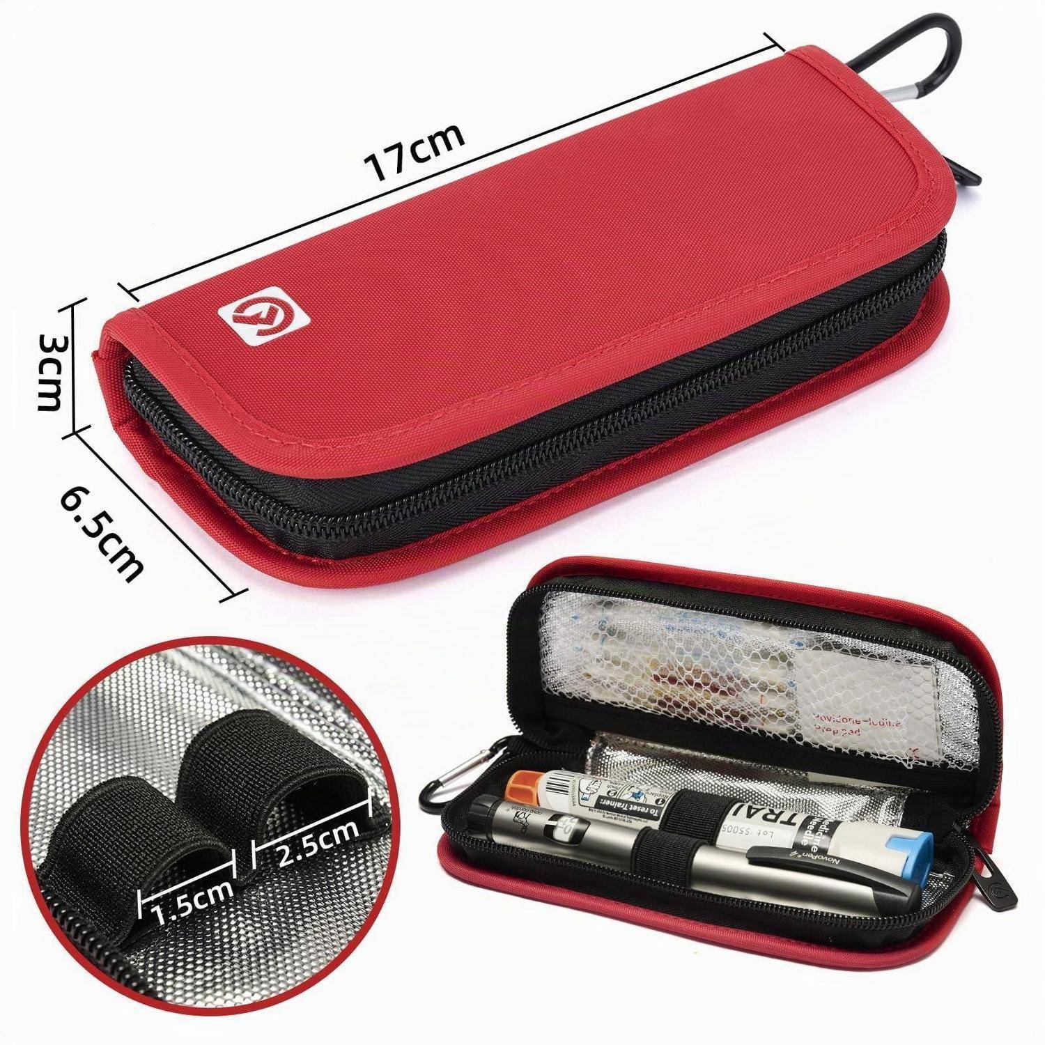 ALLCAMP Medikamententasche Rot mit Karabiner