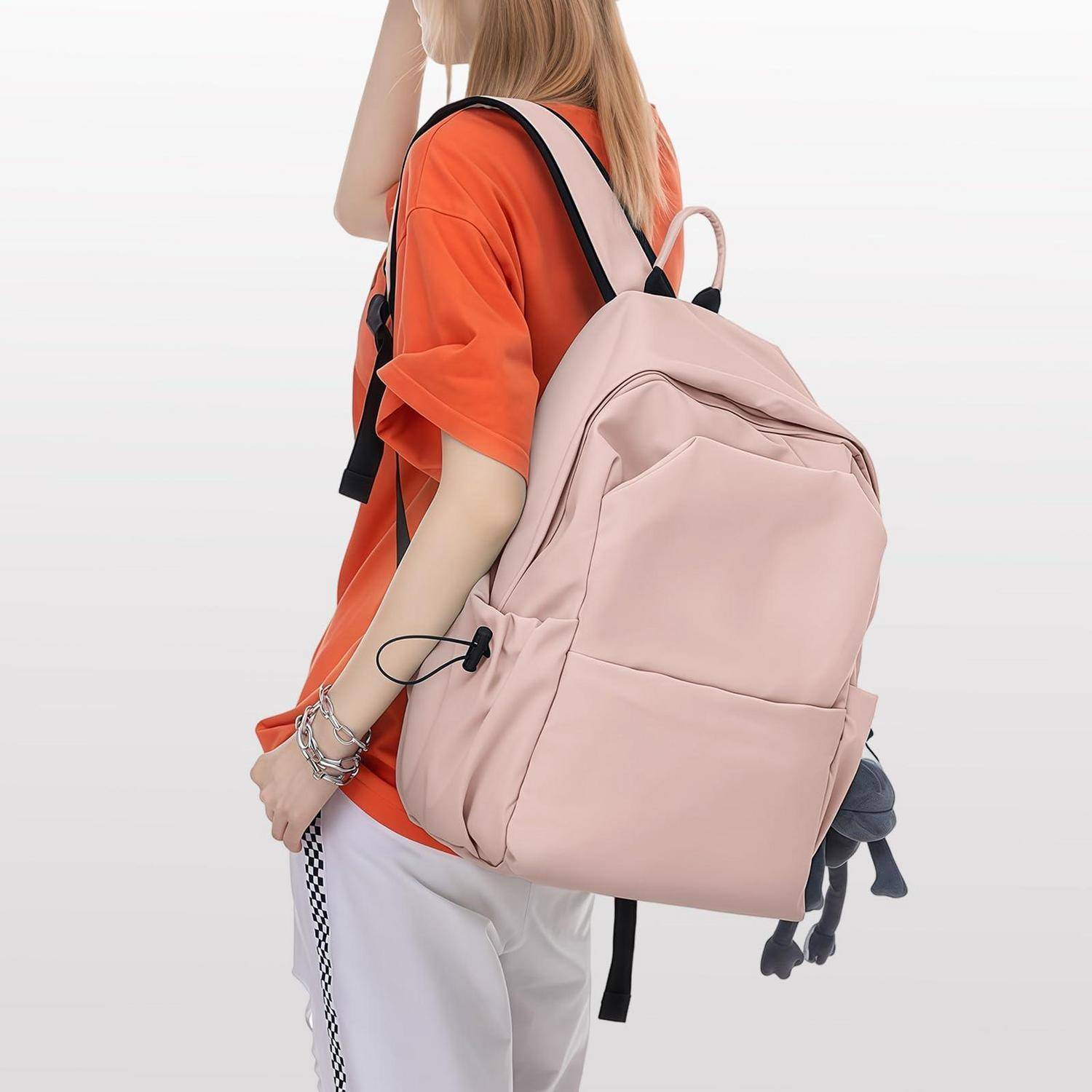 Aucuu Rucksack 15,6 Zoll Laptop wasserabweisend Rosa