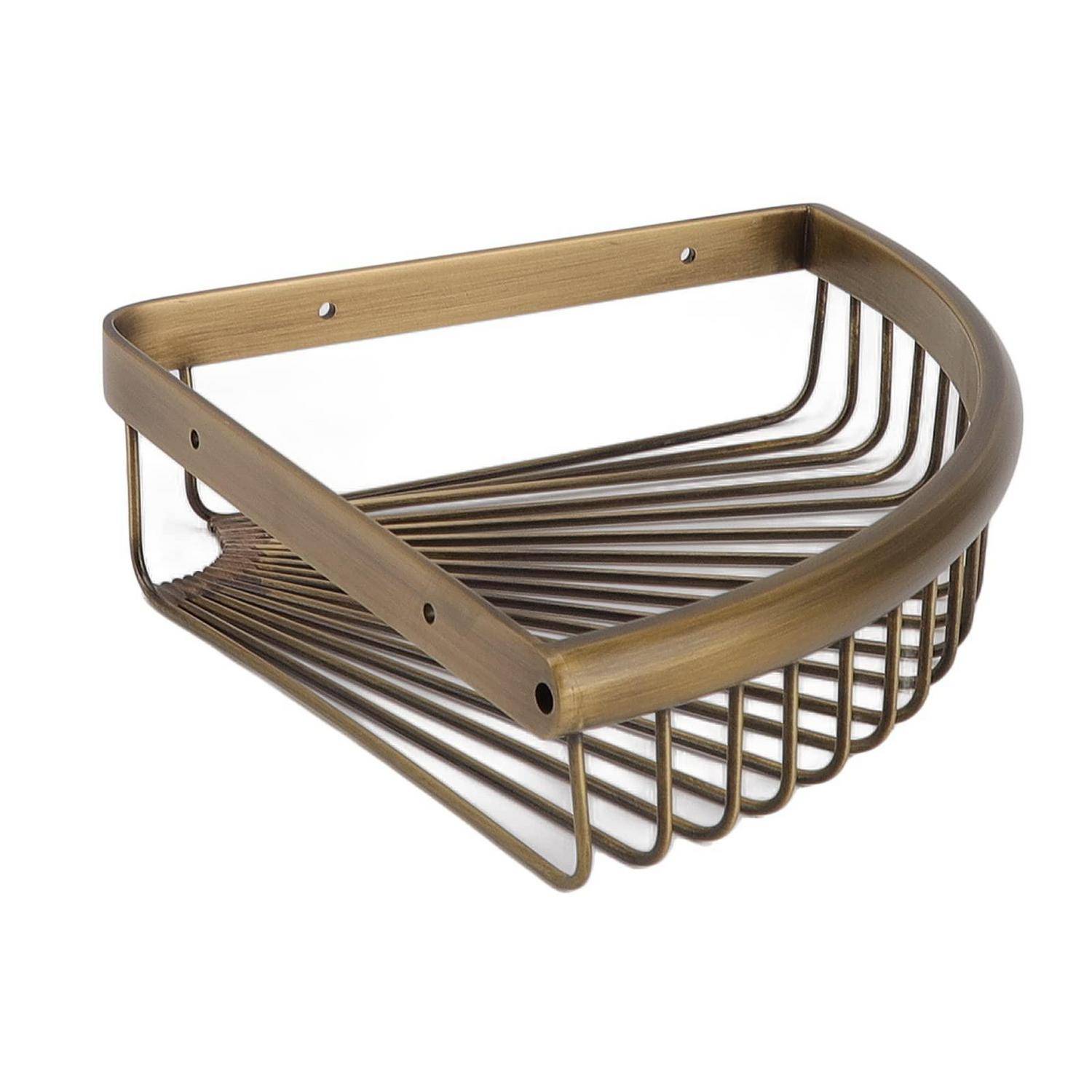 Eck-Duschablage Messing rostfrei Wandmontage Dusch-Organizer Badezimmerregal