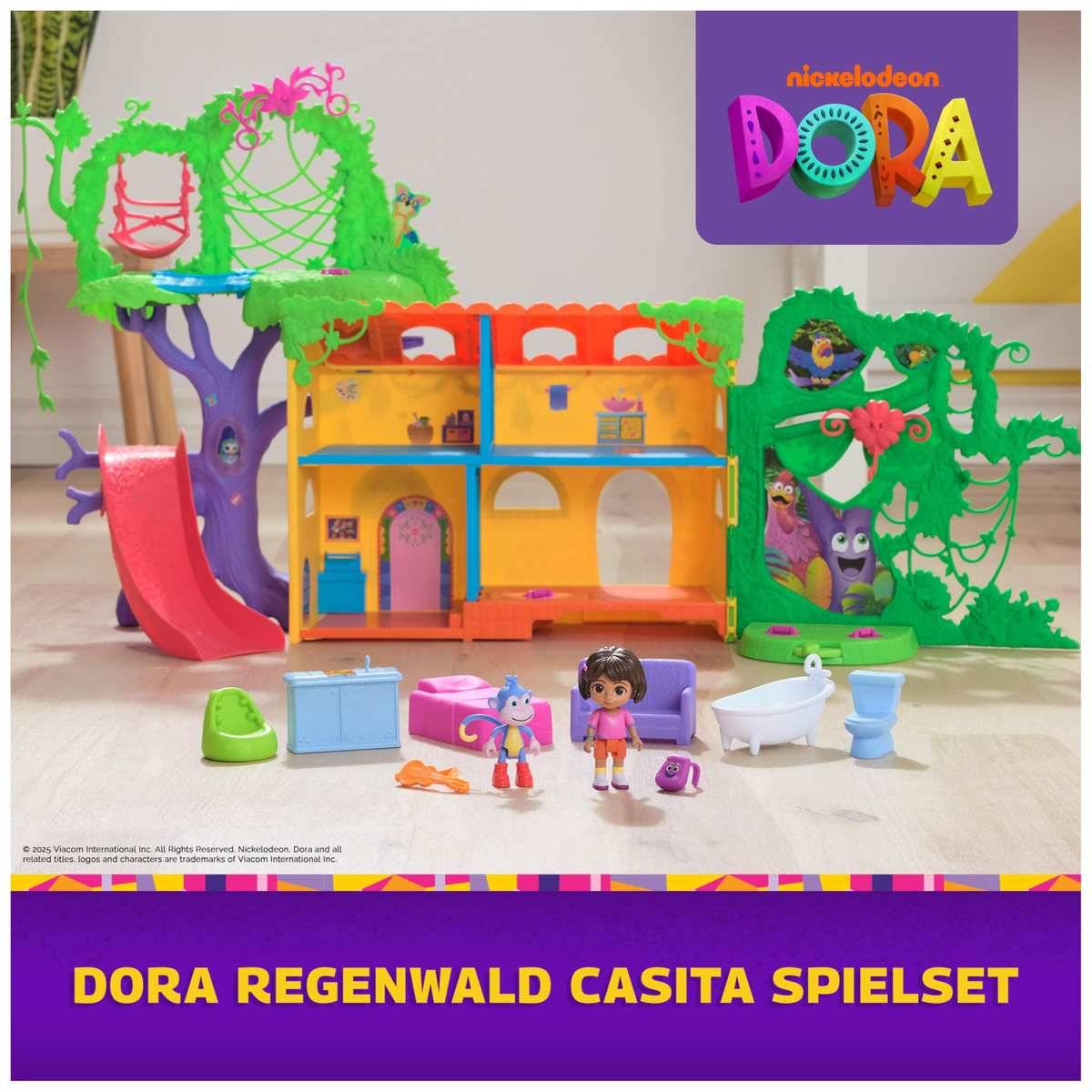 Dora Regenwald Casita Spielset 2 Figuren Accessoires 2 Songs + Effekten 3+