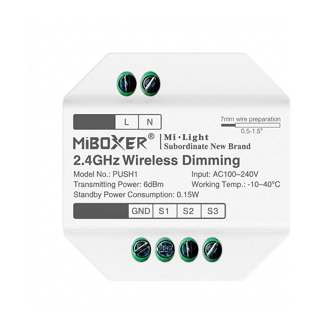 LED Dimmer Controller 2,4GHz wireless dim *Milight/Miboxer* Baumarkt & Garten Beleuchtung Außen- &