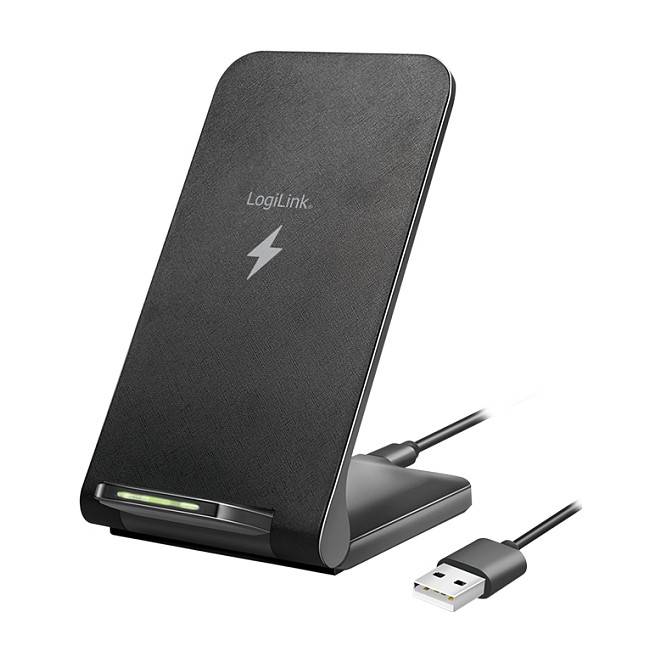 Logilink Wireless Quick Charging Stand 15 W, twin coil, black Tablets & Smartphones Smartphone