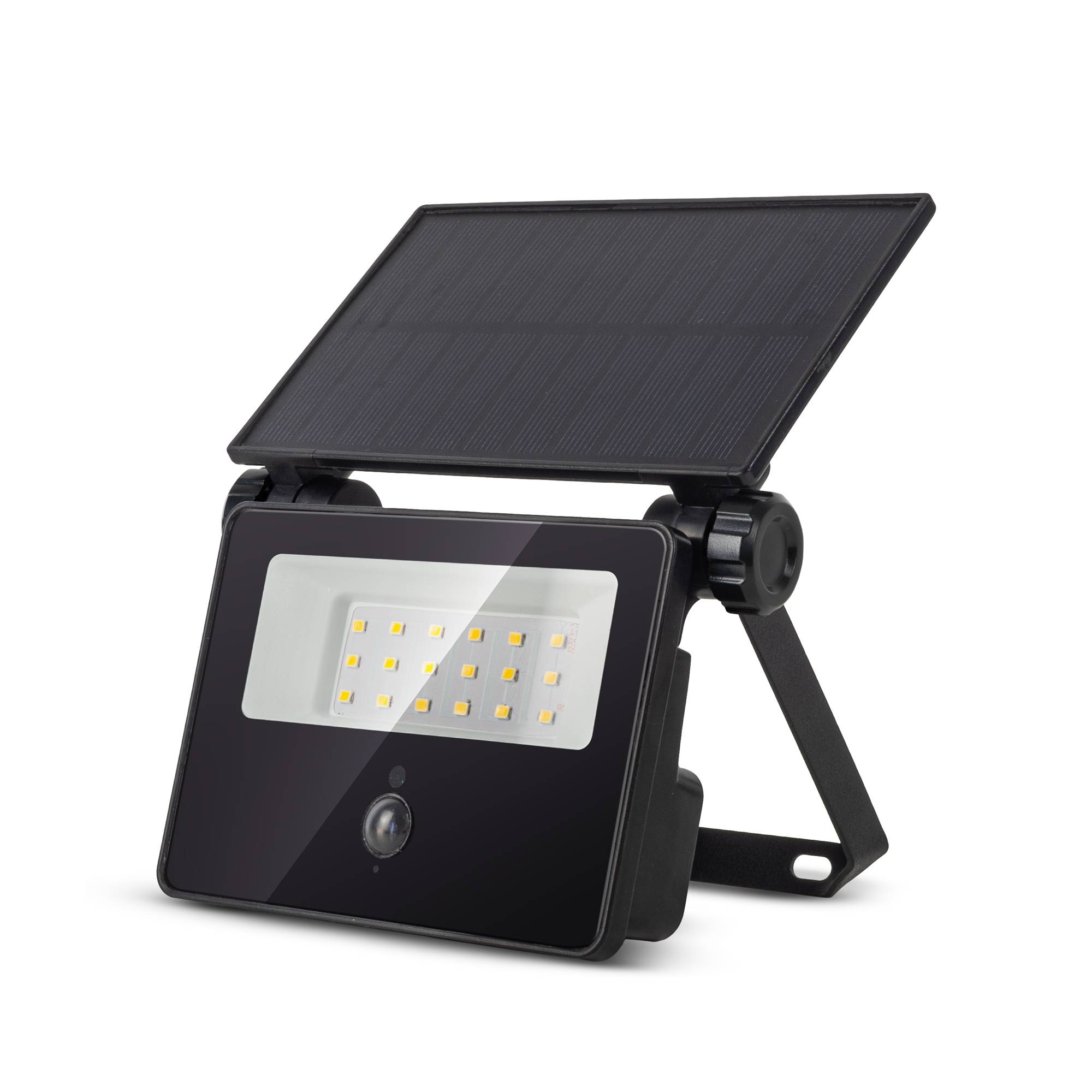Entac LED-Flutlicht Akku und Solarfunktion 400lm PIR-Sensor Multimedia-Technik LED