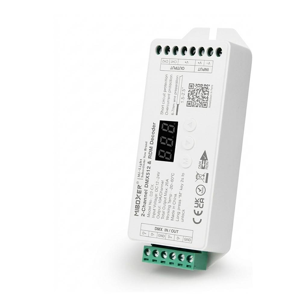 LED DMX 2-Kanal LED Controller DMX-Serie *Milight/Miboxer* Baumarkt & Garten Beleuchtung Außen- &