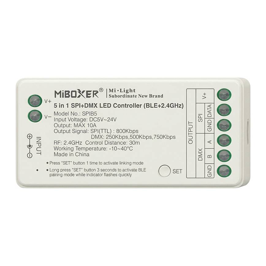 Pixel LED Controller SPI-Serie 5 in 1 SPI+DMX (2.4GHz+BLE) *Milight/Miboxer* Baumarkt & Garten &