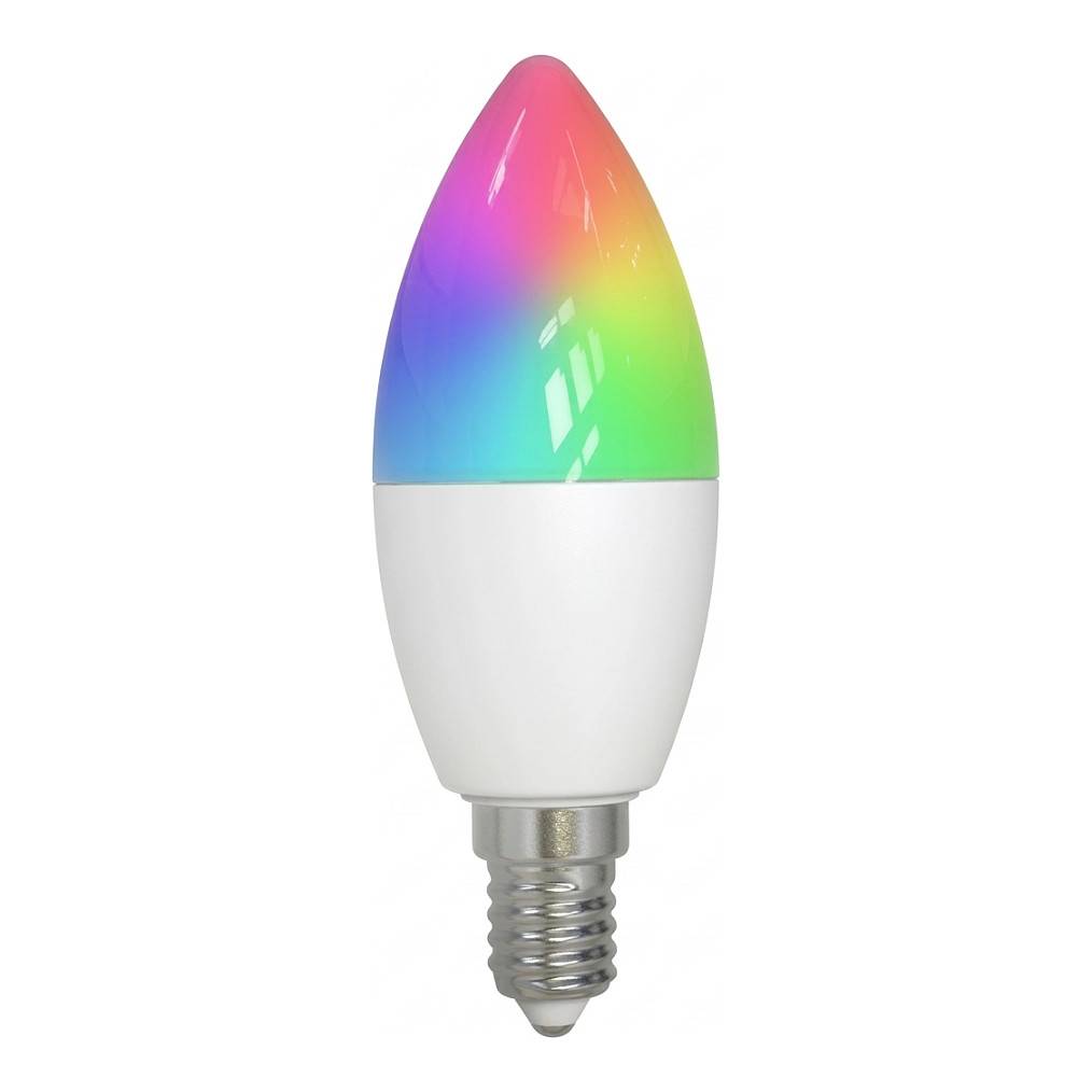 LED Retrofit E14 Kerze milchig 4W RGB-WW (RGB-CCT) Candle Light *Milight/Miboxer* Baumarkt & Garten