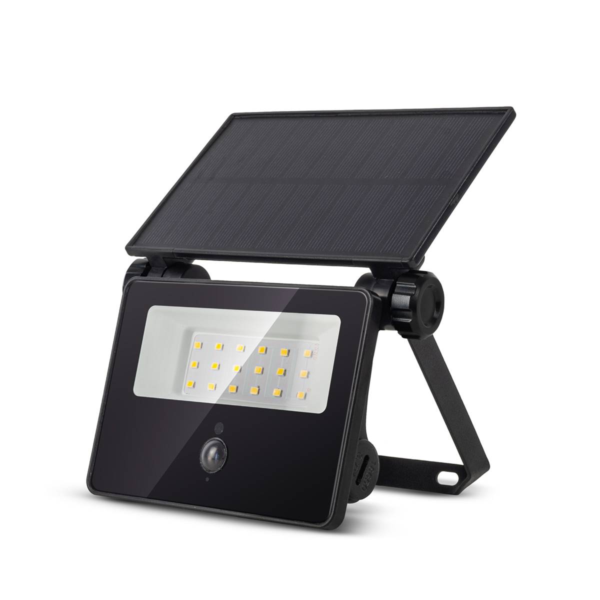 Avide LED-Flutlicht Akku und Solarfunktion 700lm PIR-Sensor Multimedia-Technik LED