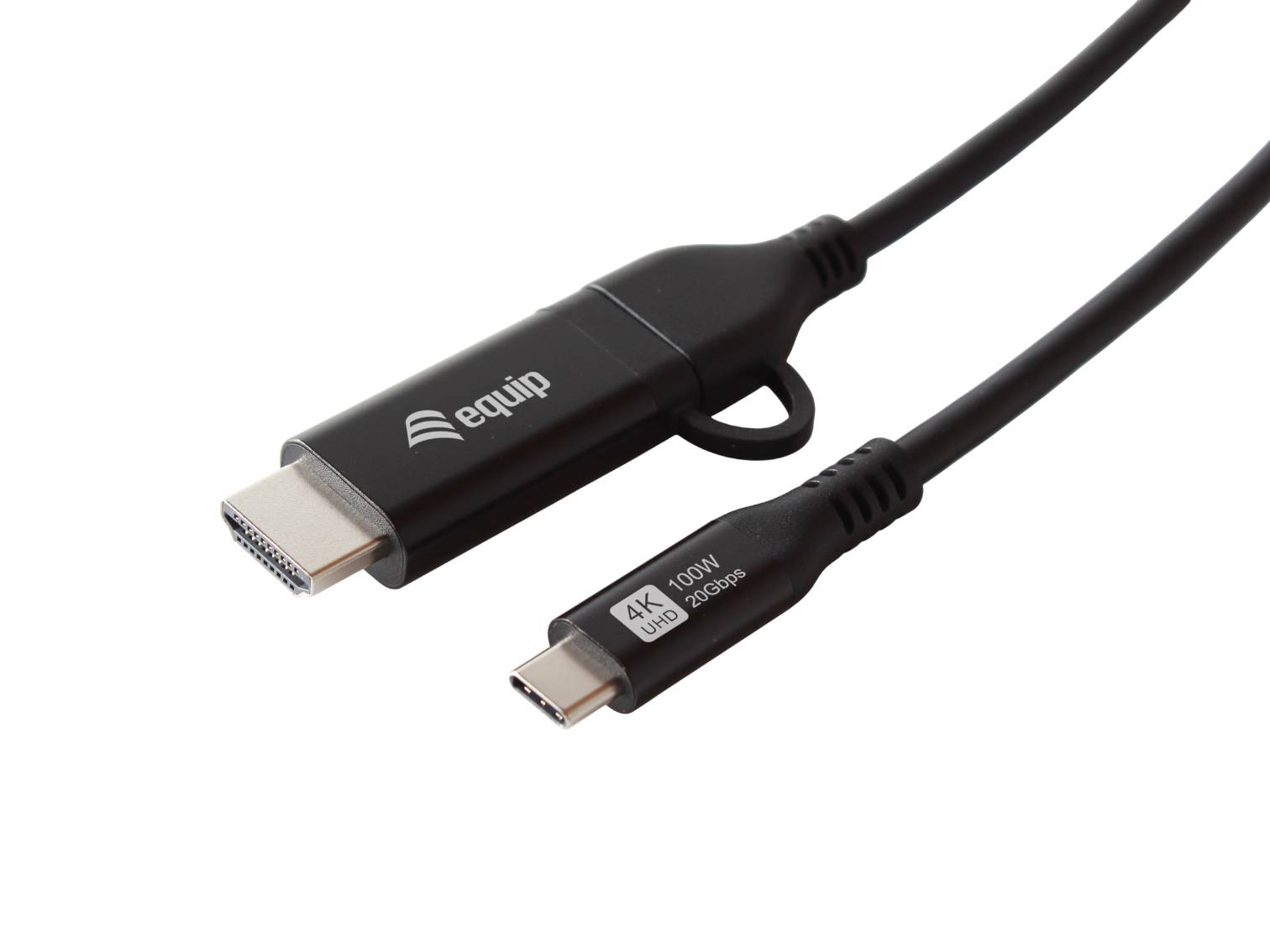 Equip Adapter USB-C->USB-C+HDMI PD100W 4K/ 60Hz 2.00m Alu. / Konverter USB