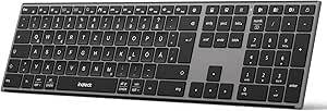 inateck Keyboard, ergonomic design, QWERTZ grau Eingabe / Ausgabe Mäuse & Tastaturen