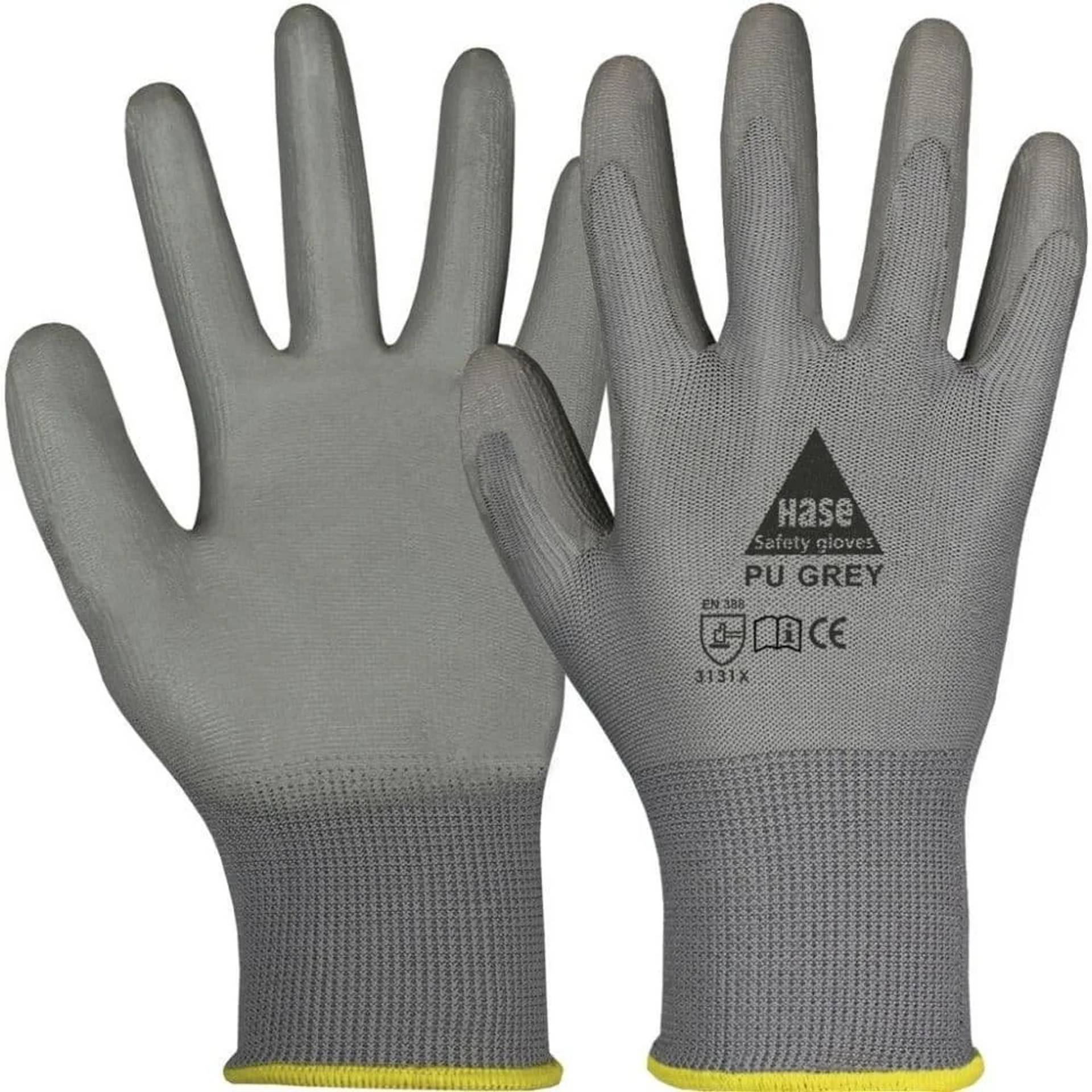 Montagehandschuhe PU Handschuhe grau Gr. 6 Arbeitshandschuhe Montage