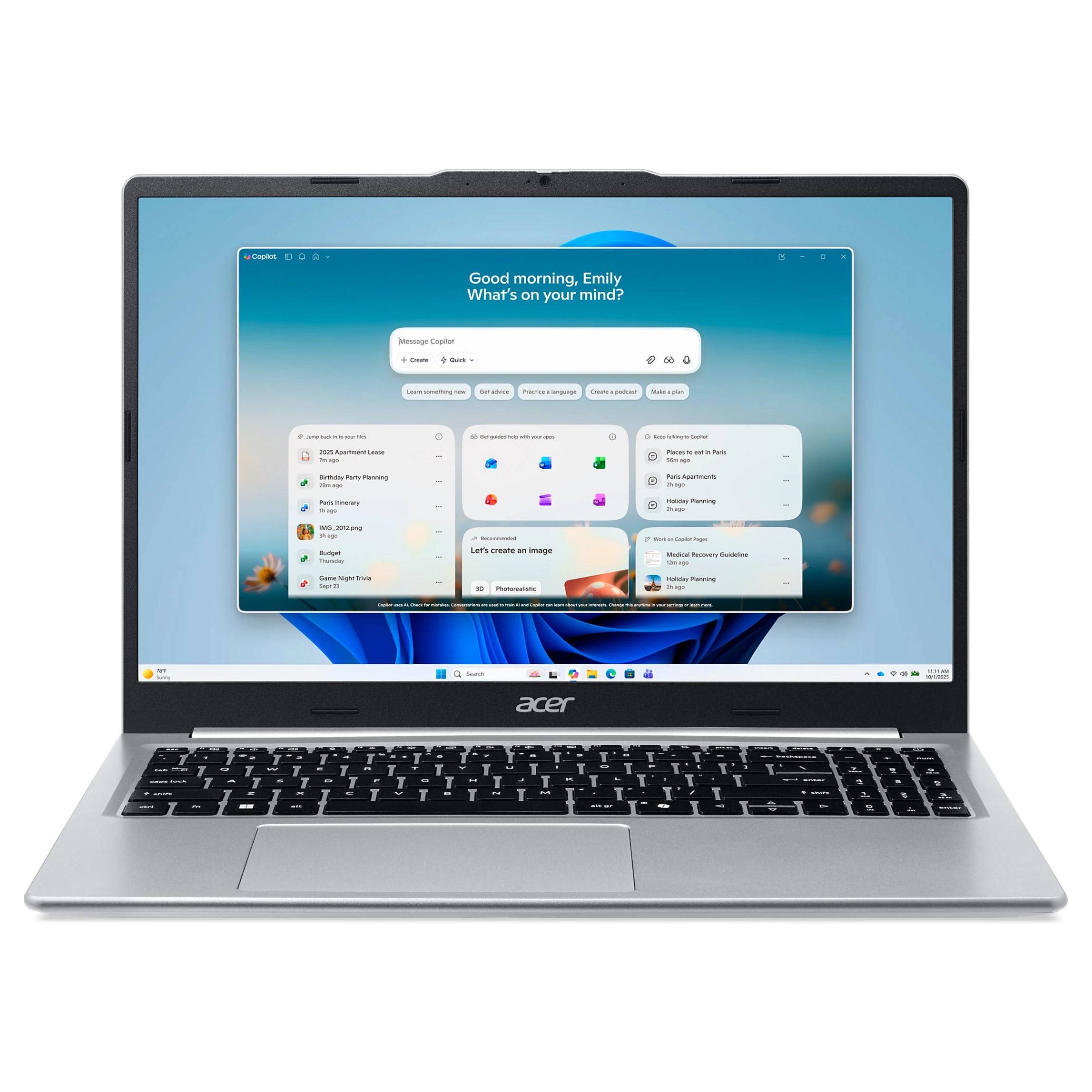 Acer Aspire Lite AL15-49P-R26Y R5-7430U/8GB/512GBSSD/W11 Home AZERTY French-Layout Notebooks &
