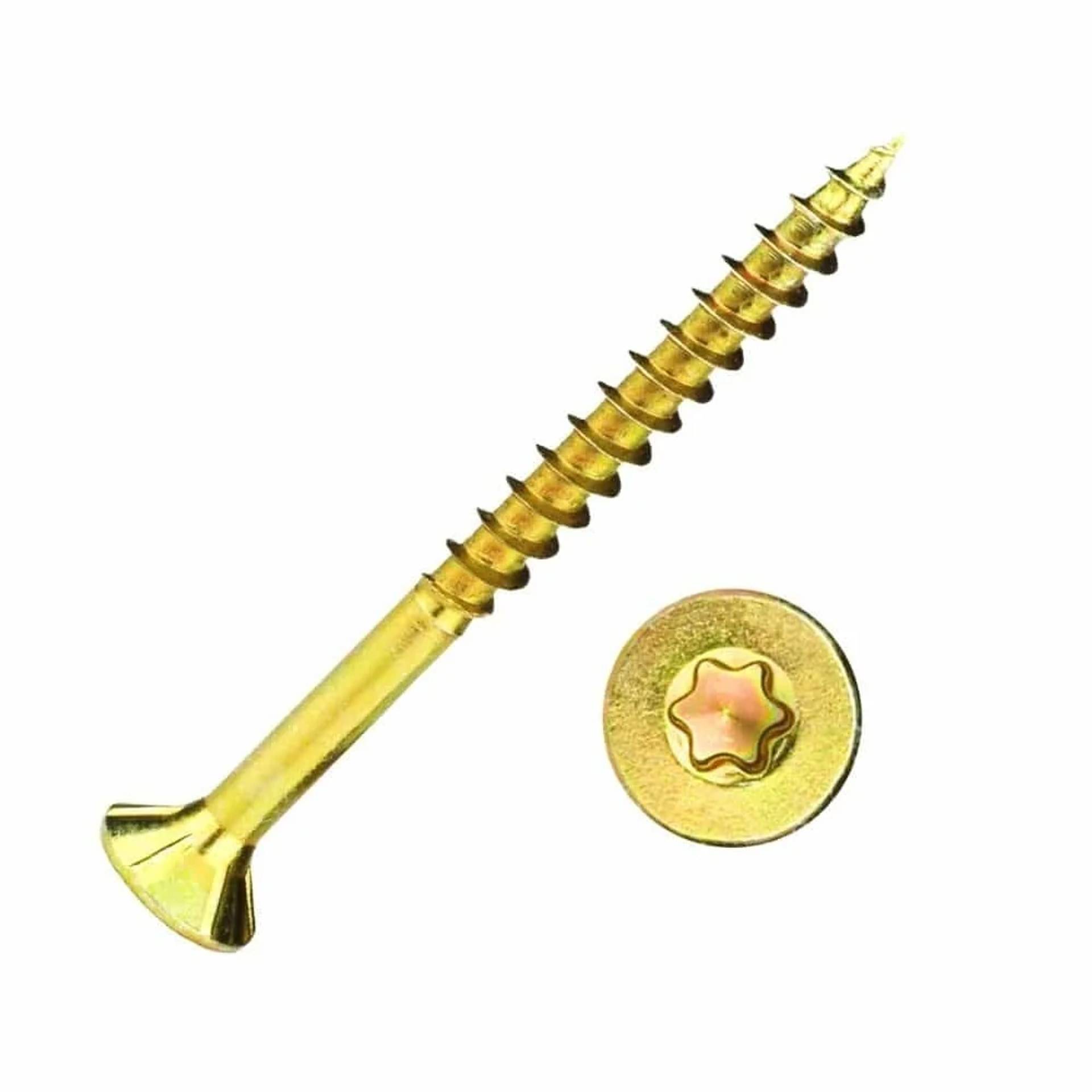 Spanplattenschrauben 4 5 x 80 mm 200 Stück Senkkopf Teilgewinde Fräsrippen