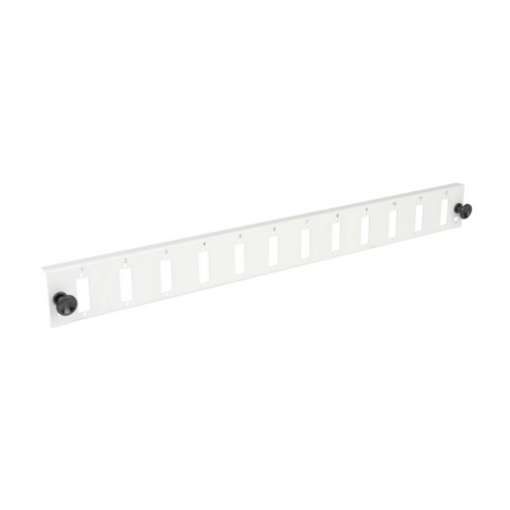 Glasfaser Verteiler Bestückte Frontblende mit 12 x SC Duplex, Kupplung OM3 vertikal, grau - 1 VPE =