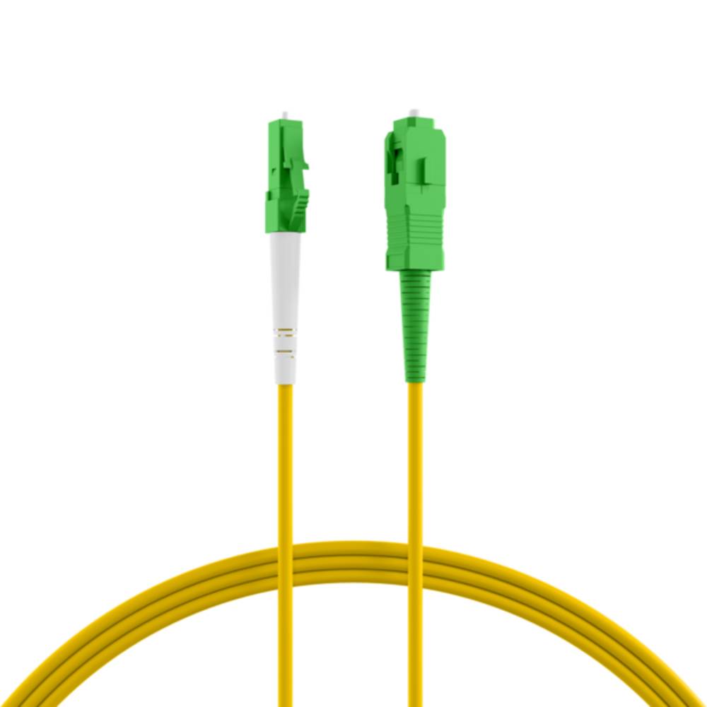 Glasfaser Patchkabel Simplex LC/APC-SC/APC OS2 G657A2, 3m LSZH 2mm gelb - 1 VPE = 10 Stï¿½ck OS2