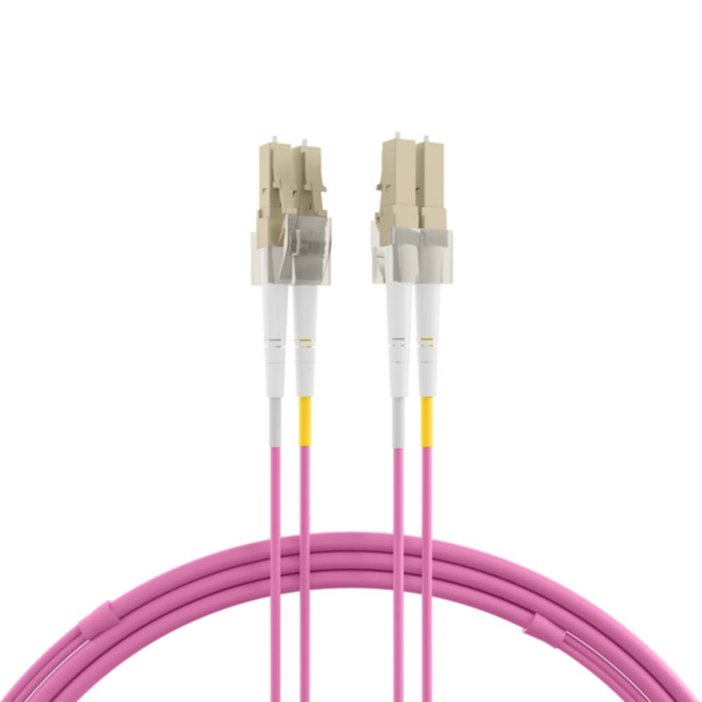 Glasfaser Patchkabel Duplex LC-LC OM4, 3m LSZH 2mm erikaviolett - 1 VPE = 10 Stï¿½ck OM4