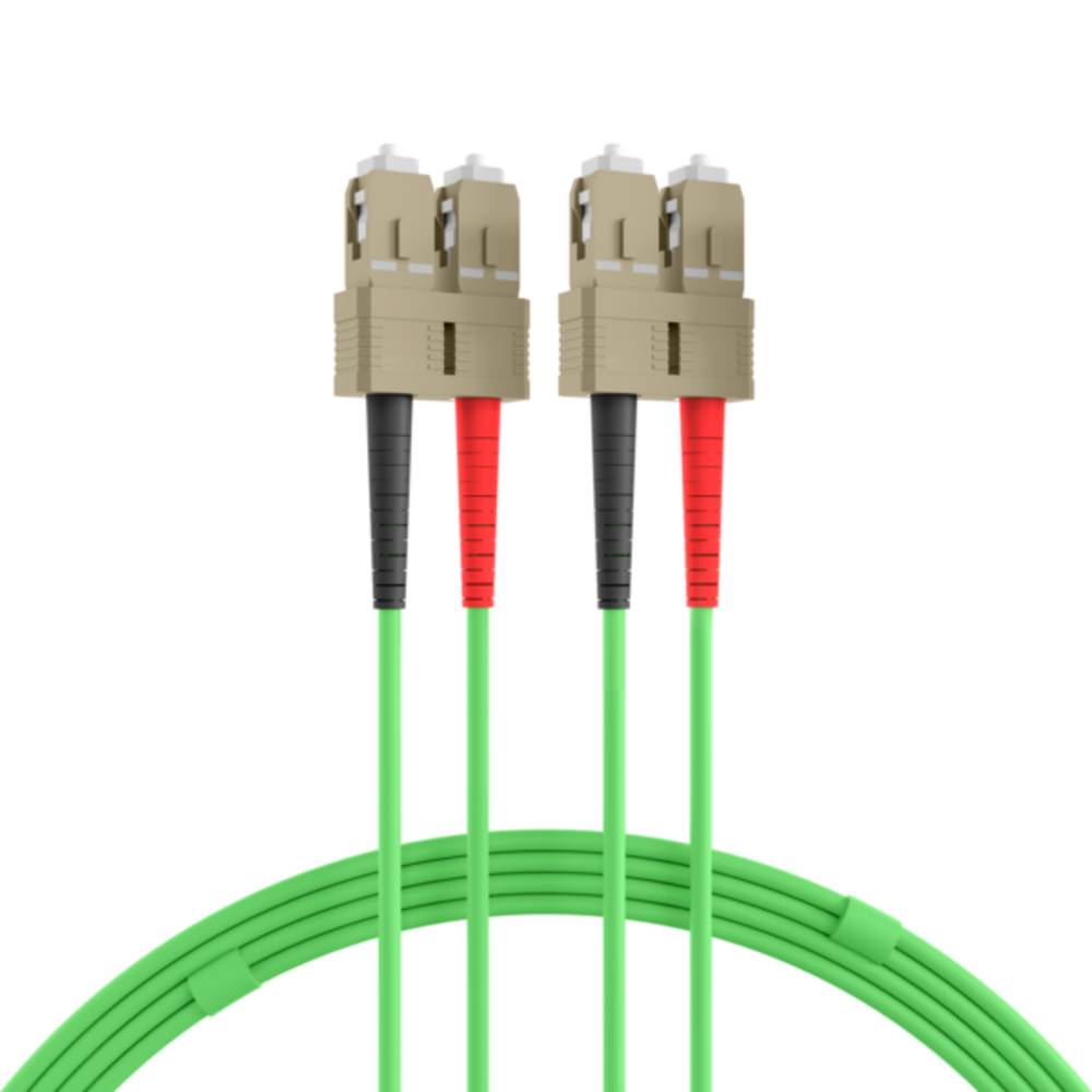 Glasfaser Patchkabel Duplex SC-SC OM5, 5m LSZH 3mm limettengrün - 1 VPE = 10 Stï¿½ck OM5