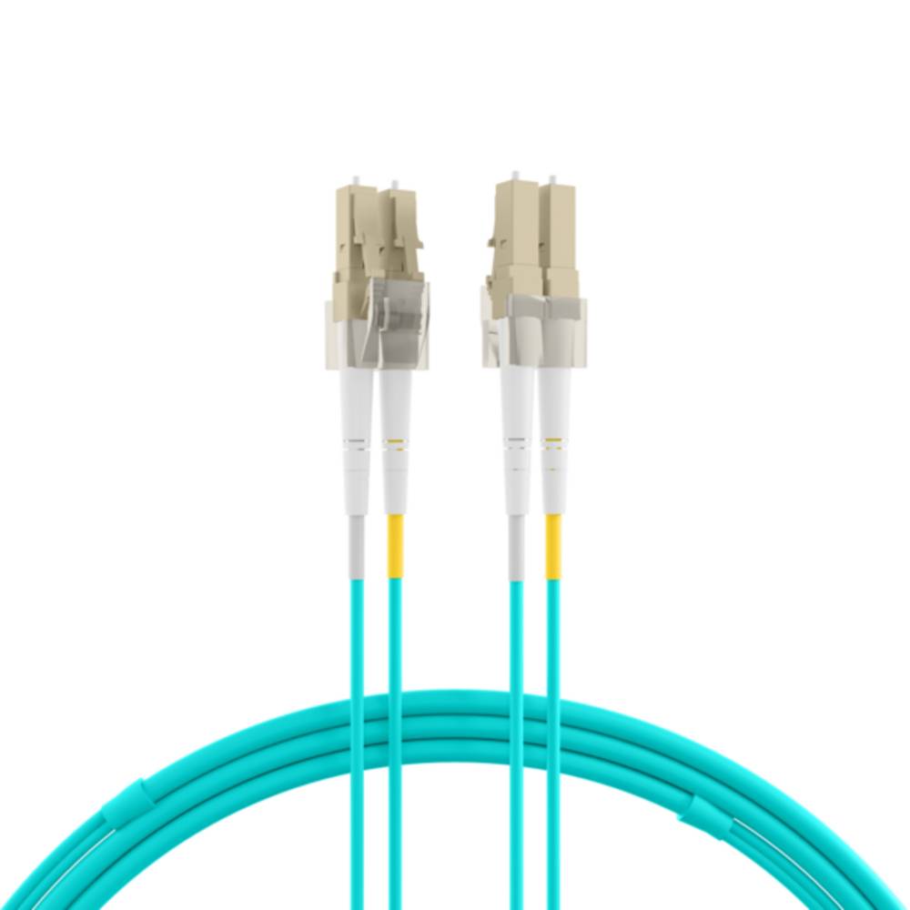 Glasfaser Patchkabel Duplex LC-LC OM3, 10m LSZH 2mm aqua - 1 VPE = 14 Stï¿½ck OM3