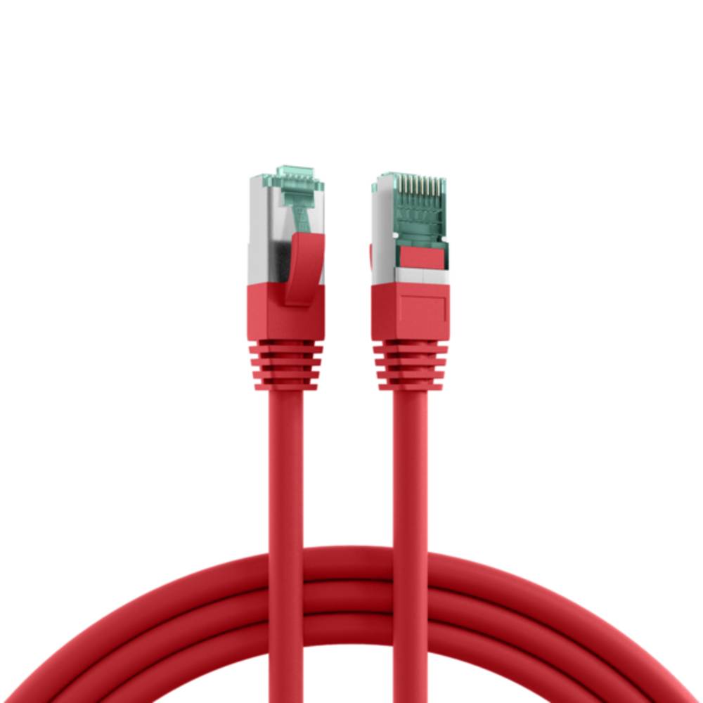 Patchkabel RJ45 Cat.6A S/FTP LSZH, rot 10m - 1 VPE = 5 Stï¿½ck Kupferverkabelung