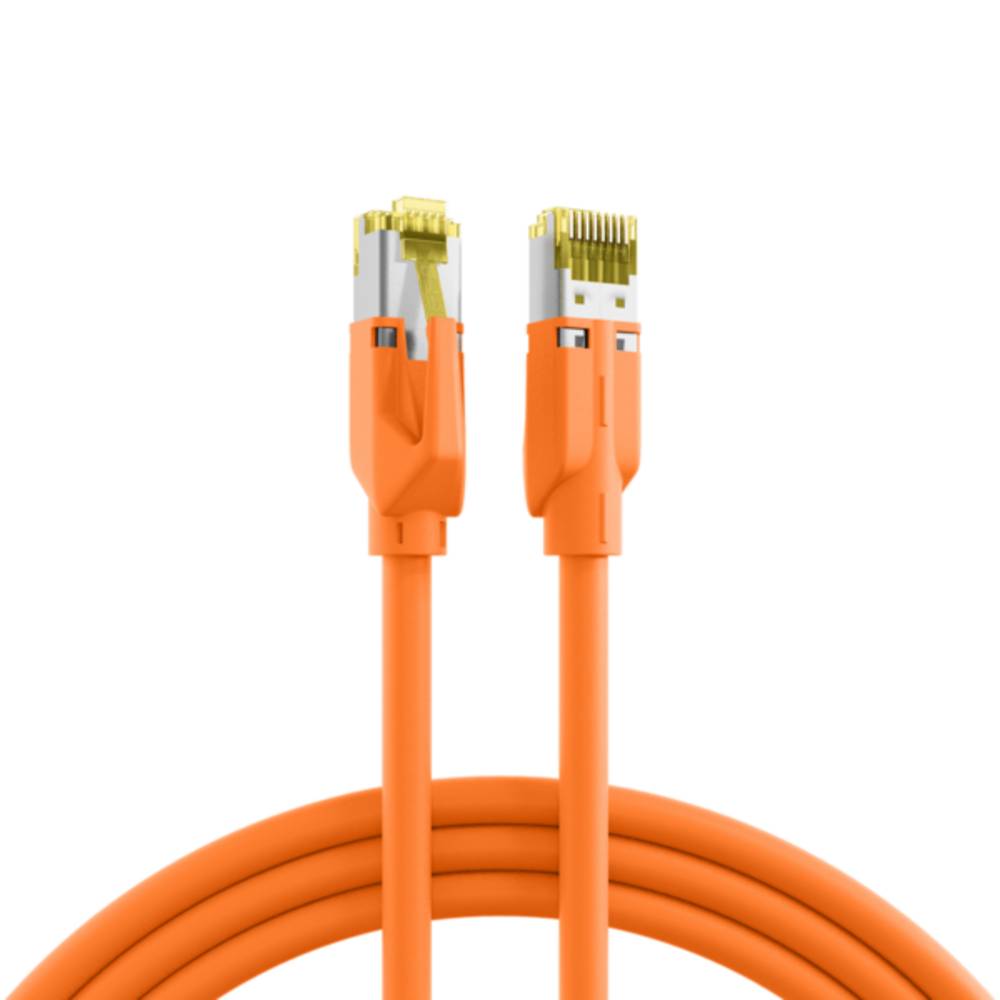 Patchkabel RJ45 Cat.6A S/FTP LSZH, Draka UC900 TM31 orange 1m - 1 VPE = 5 Stï¿½ck