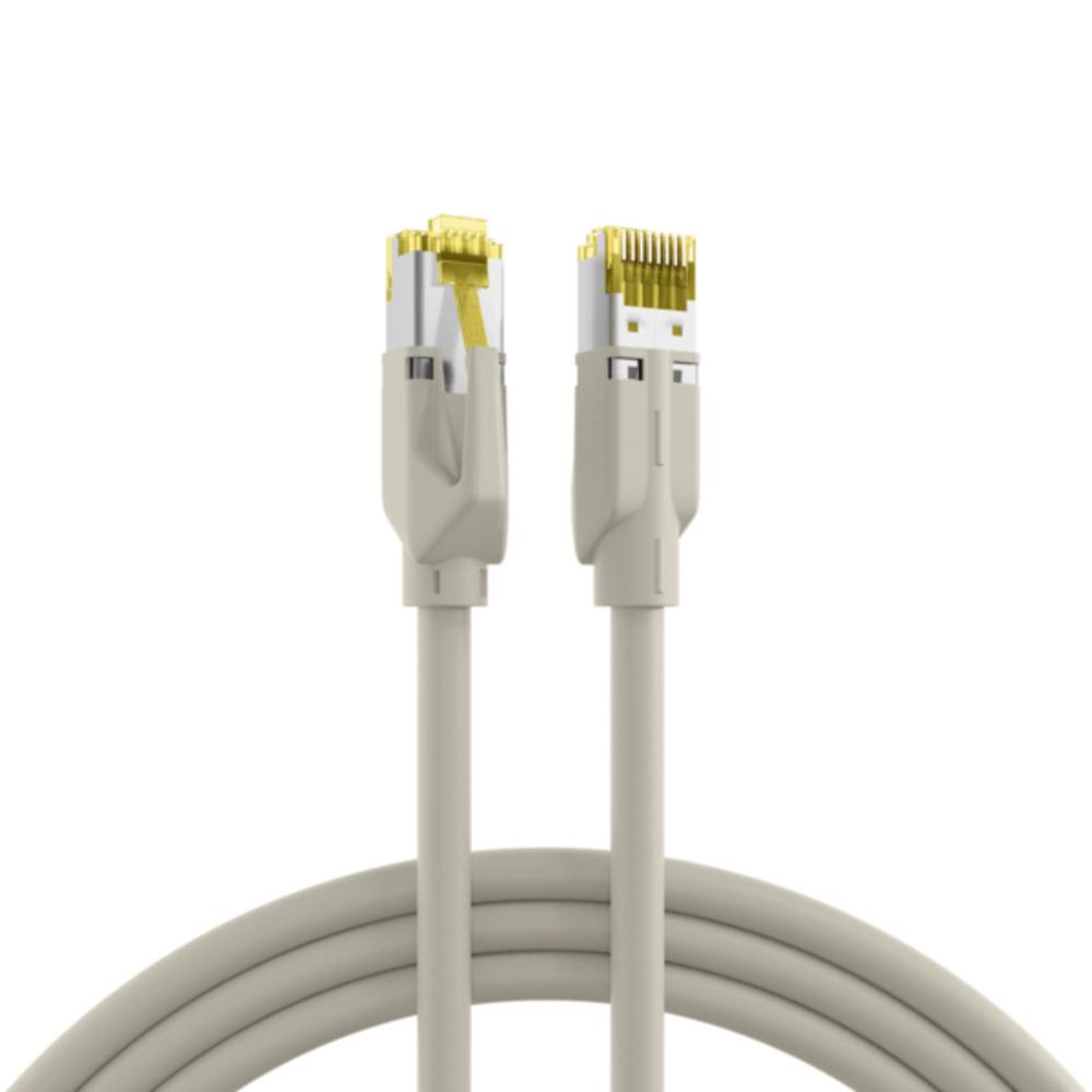 Patchkabel RJ45 Cat.6A S/FTP LSZH, Draka UC900 TM31 grau 5m - 1 VPE = 5 Stï¿½ck Kupferverkabelung