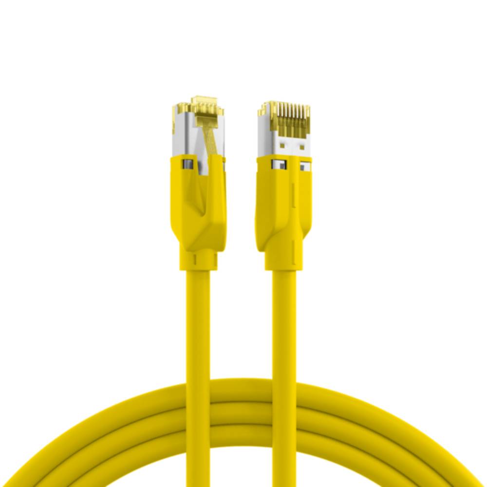 Patchkabel RJ45 Cat.6A S/FTP LSZH, Draka UC900 TM31 gelb 3m - 1 VPE = 5 Stï¿½ck Kupferverkabelung