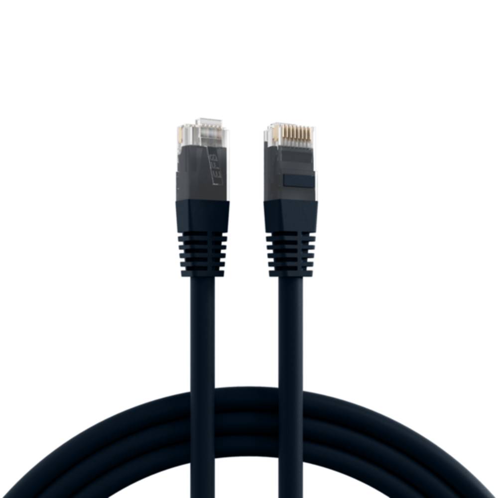 Patchkabel RJ45 Cat.6 U/UTP PVC, CCA schwarz 5m - 1 VPE = 10 Stï¿½ck Kupferverkabelung