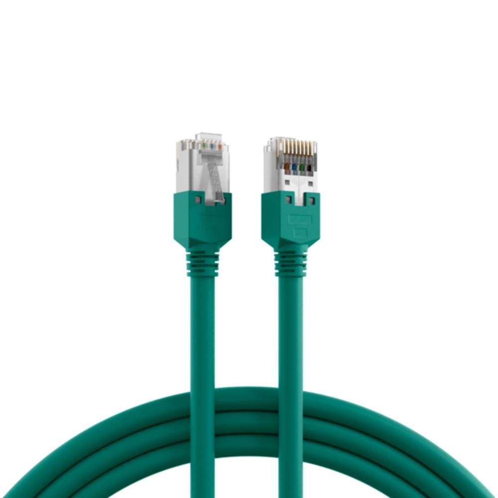 Patchkabel RJ45 Cat.5e SF/UTP LSZH, Draka UC300 TM11 grün 2m - 1 VPE = 5 Stï¿½ck