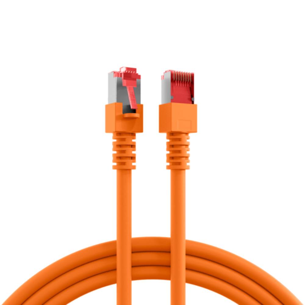 Patchkabel RJ45 Cat.6 S/FTP LSZH, orange 0,25m - 1 VPE = 10 Stï¿½ck Kupferverkabelung
