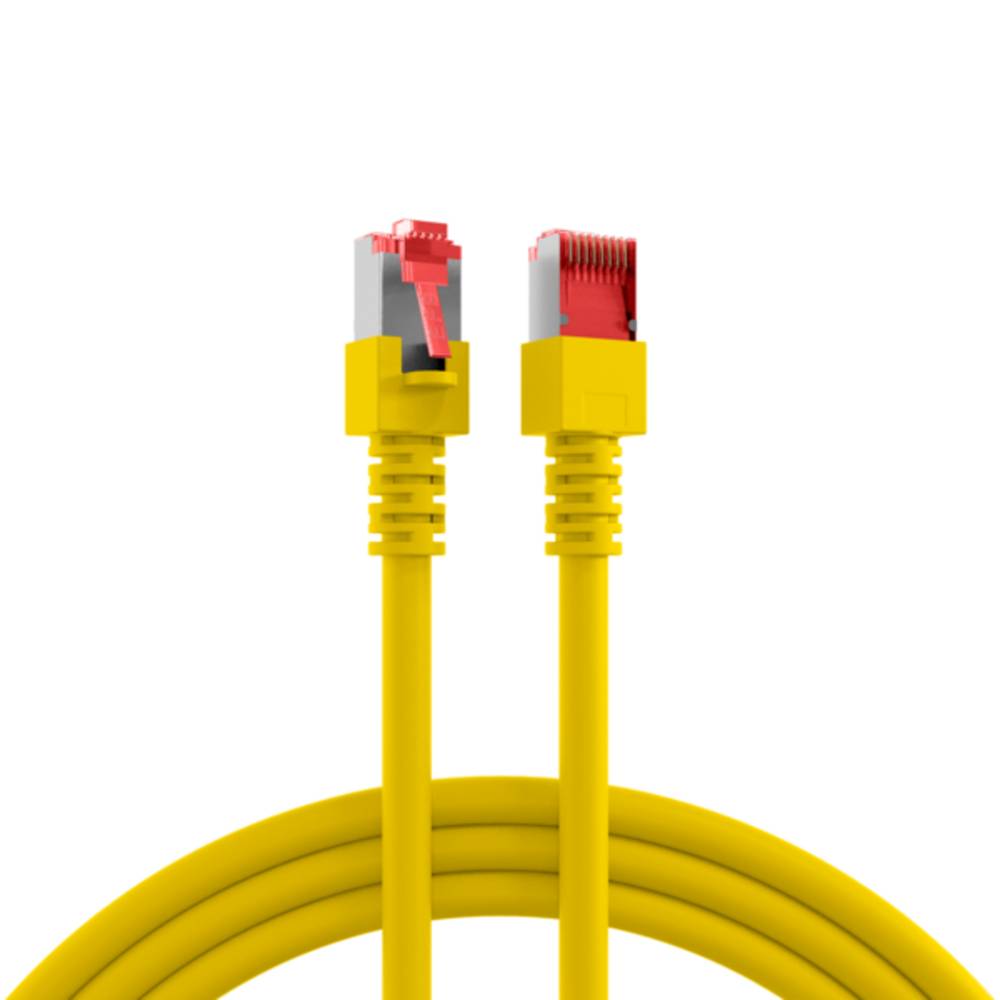 Patchkabel RJ45 Cat.6 S/FTP LSZH, gelb 1m - 1 VPE = 10 Stï¿½ck Kupferverkabelung