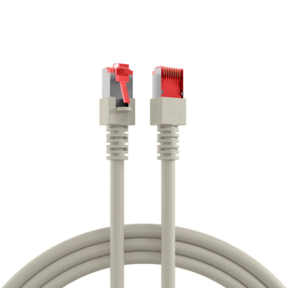 Patchkabel RJ45 Cat.6 S/FTP LSZH, grau 10m - 1 VPE = 5 Stï¿½ck Kupferverkabelung