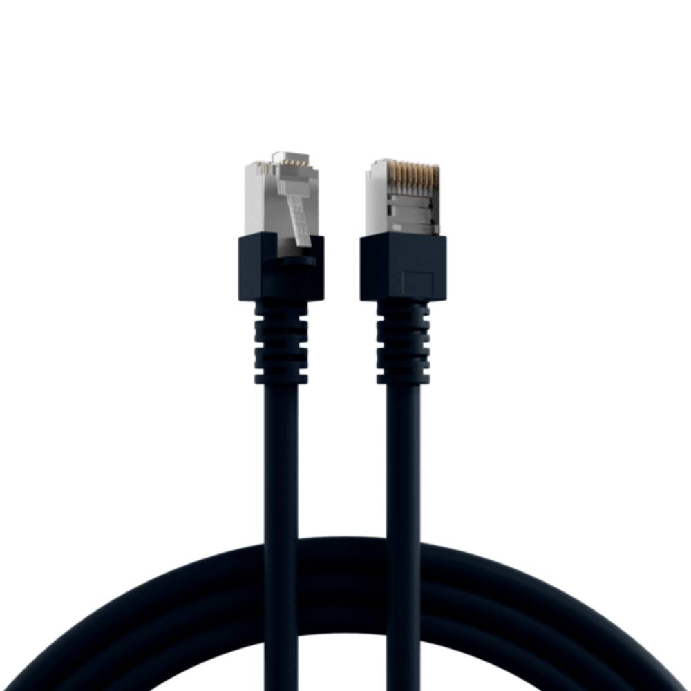 Patchkabel RJ45 Cat.5e SF/UTP PVC, CCA schwarz 10m - 1 VPE = 5 Stï¿½ck Kupferverkabelung