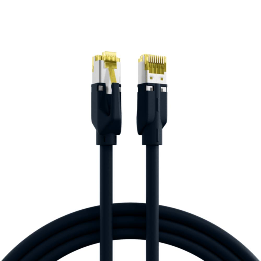 Patchkabel RJ45 Cat.6A S/FTP PUR, Cat.7 Rohkabel TM31 schwarz 2m - 1 VPE = 5 Stï¿½ck Industrie