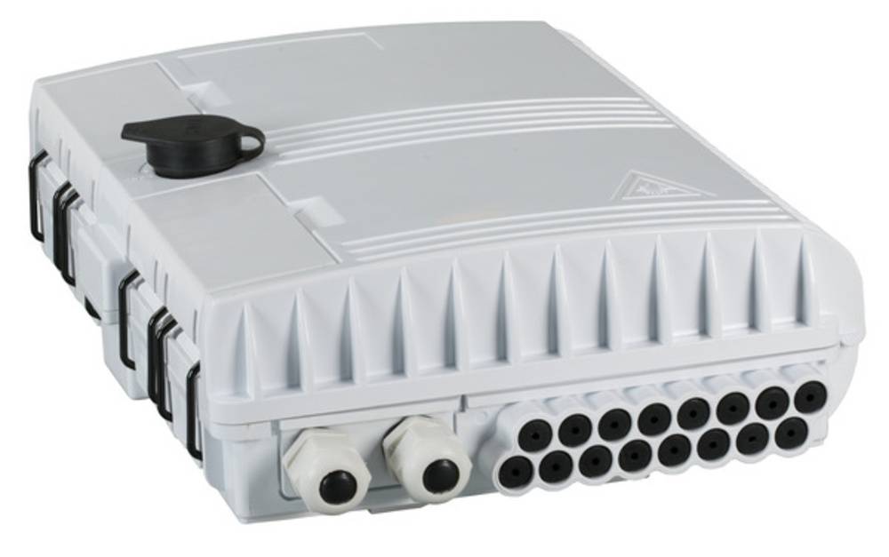 FTTH IP65 Anschlussbox für 32 Fasern,16 Kupplungen, und Faserüberlängenaufnahme - 1 VPE = 10